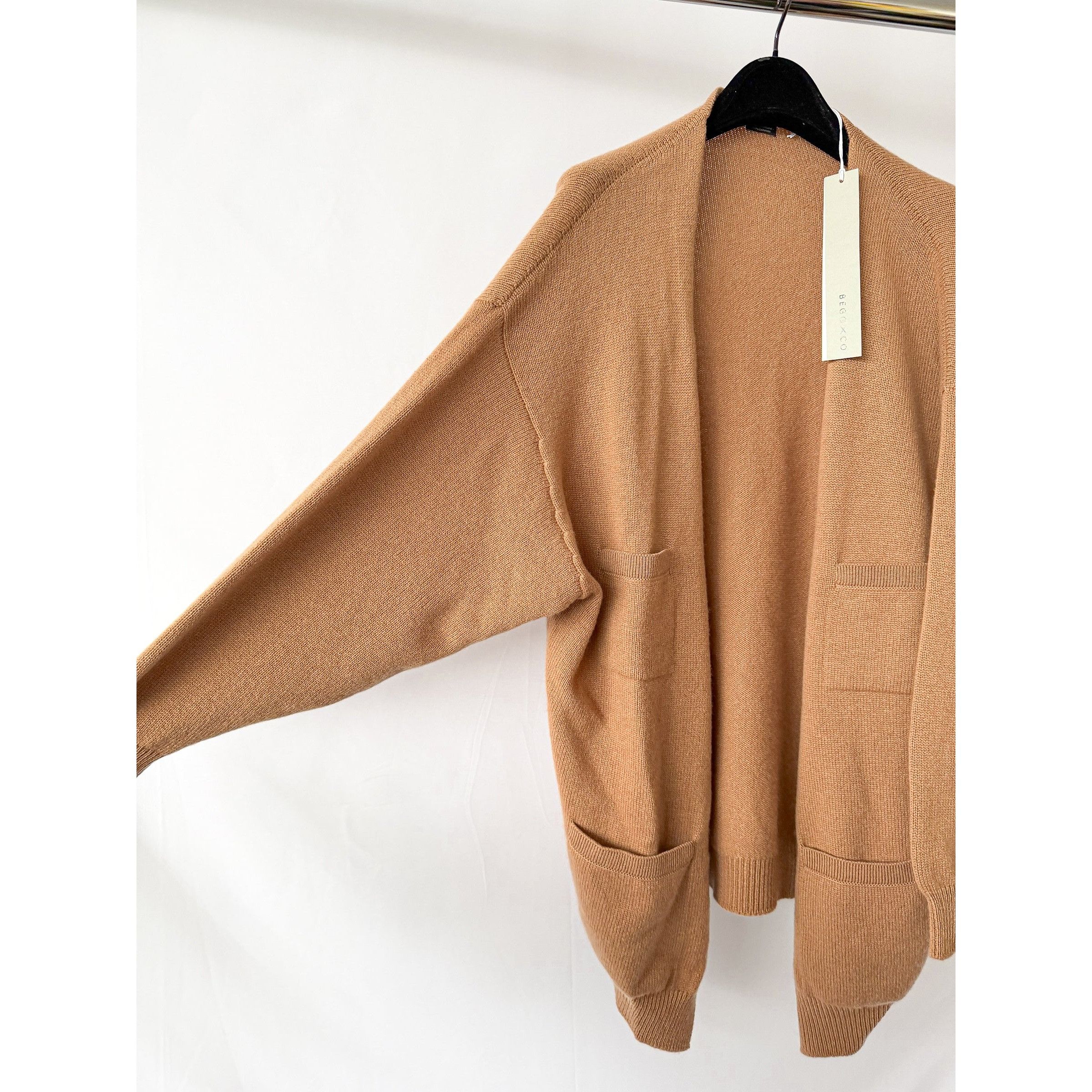 Begg x Co Begg x Co 100% Cashmere Joy Slough Brown Cardigan Size S / US 4 / IT 40 - 4 Thumbnail