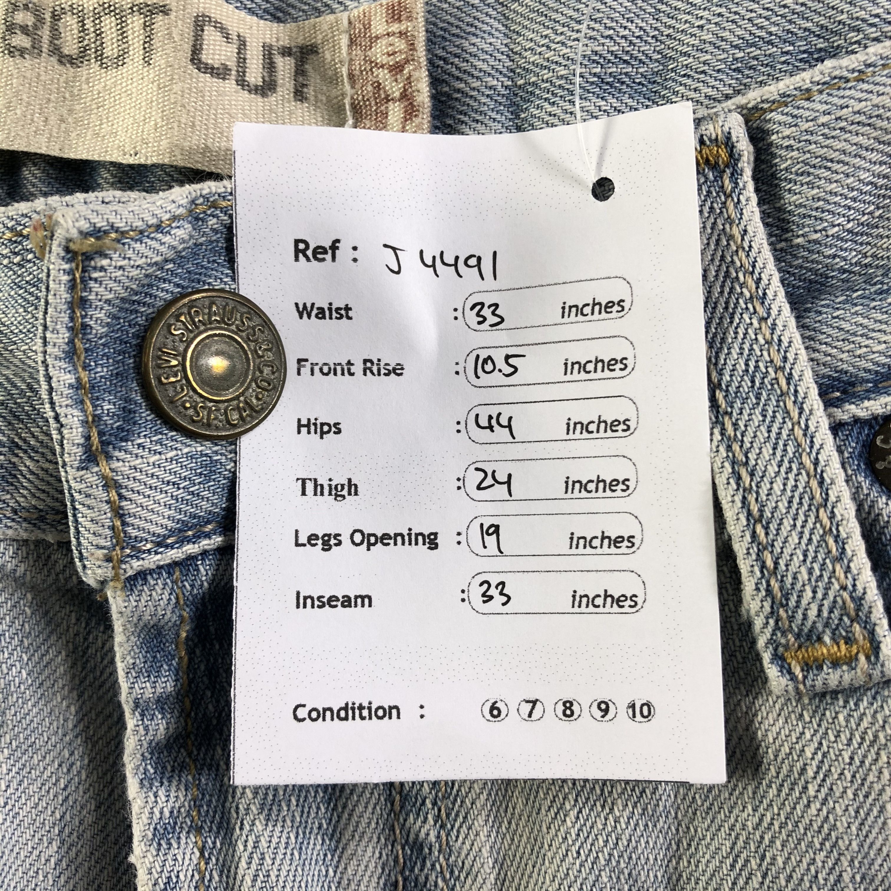 Levi's Vintage Light Wash Levis 527 Flare Jeans-J4491 Size US 33 - 13 Thumbnail