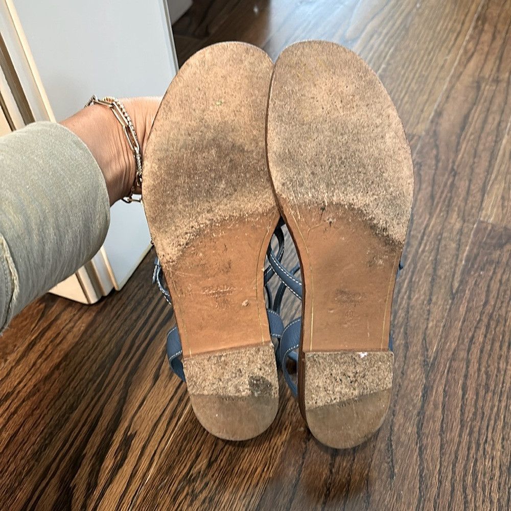 Prada PRADA Saffiano Leather Sandals Size: 9.5 | IT 39.5 Size US 9.5 / IT 39.5 - 9 Thumbnail