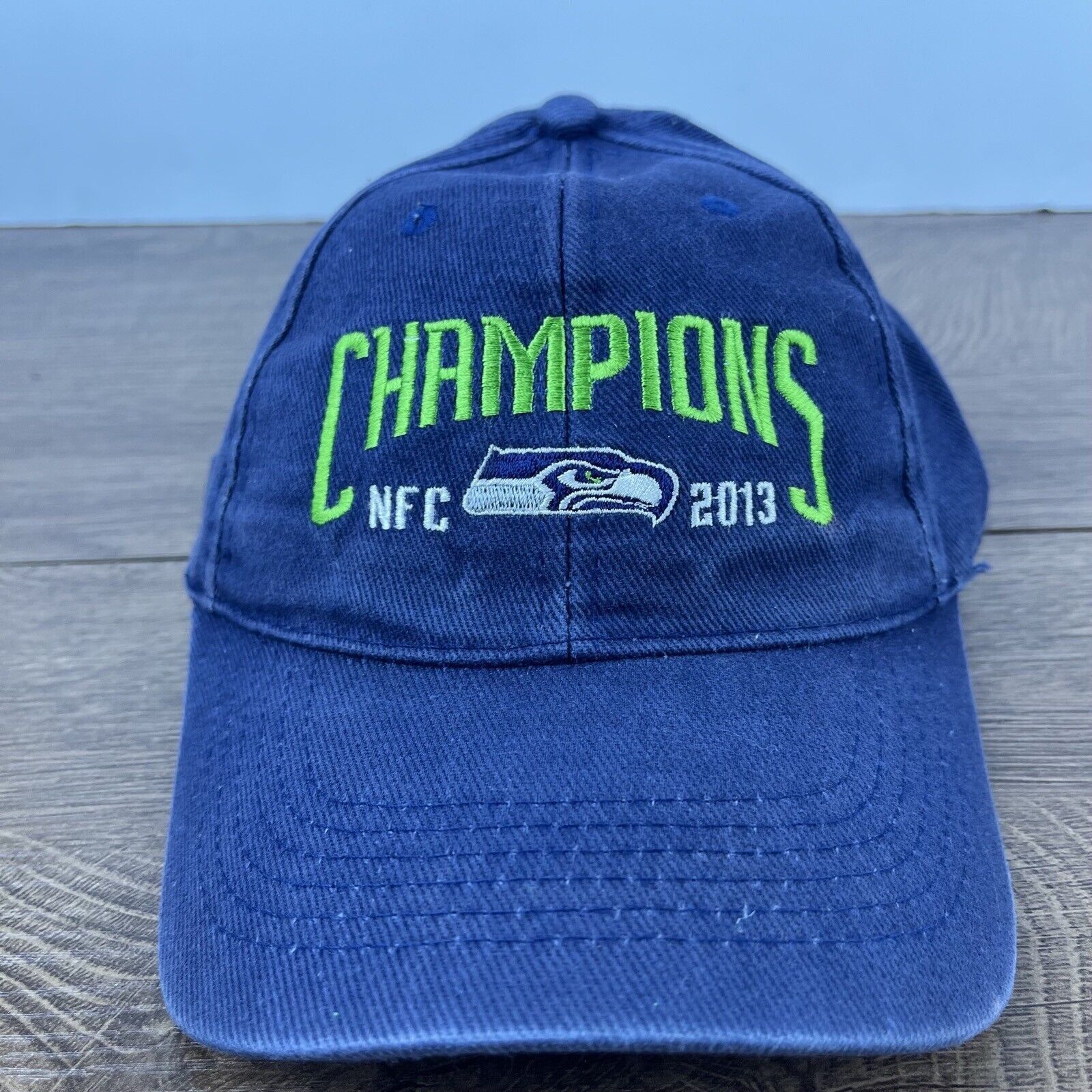 Other Seattle Seahawks Hat 2013 NFC Champions Blue Cap Adjustable Size ONE SIZE - 1 Thumbnail