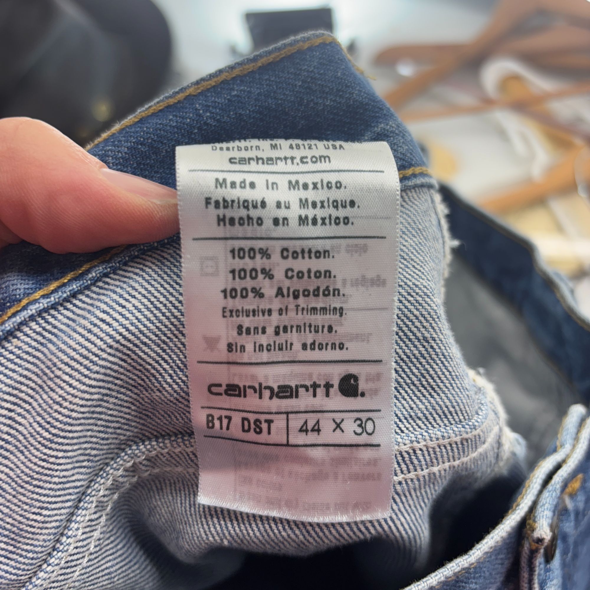 Carhartt Carhartt Relaxed Fit Tapered Leg Denim Jeans B17 DST Men’s 4 Size US 44 / EU 60 - 7 Thumbnail