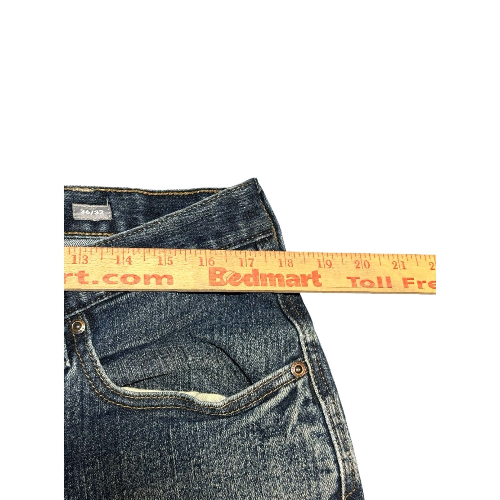 Ariat Ariat Rebar M5 Straight Leg Jeans Men's 36/32 Blue Denim Cotton Polyester Zipper Button Logo Work Heavy Duty Casual Size US 36 / EU 52 - 3 Thumbnail