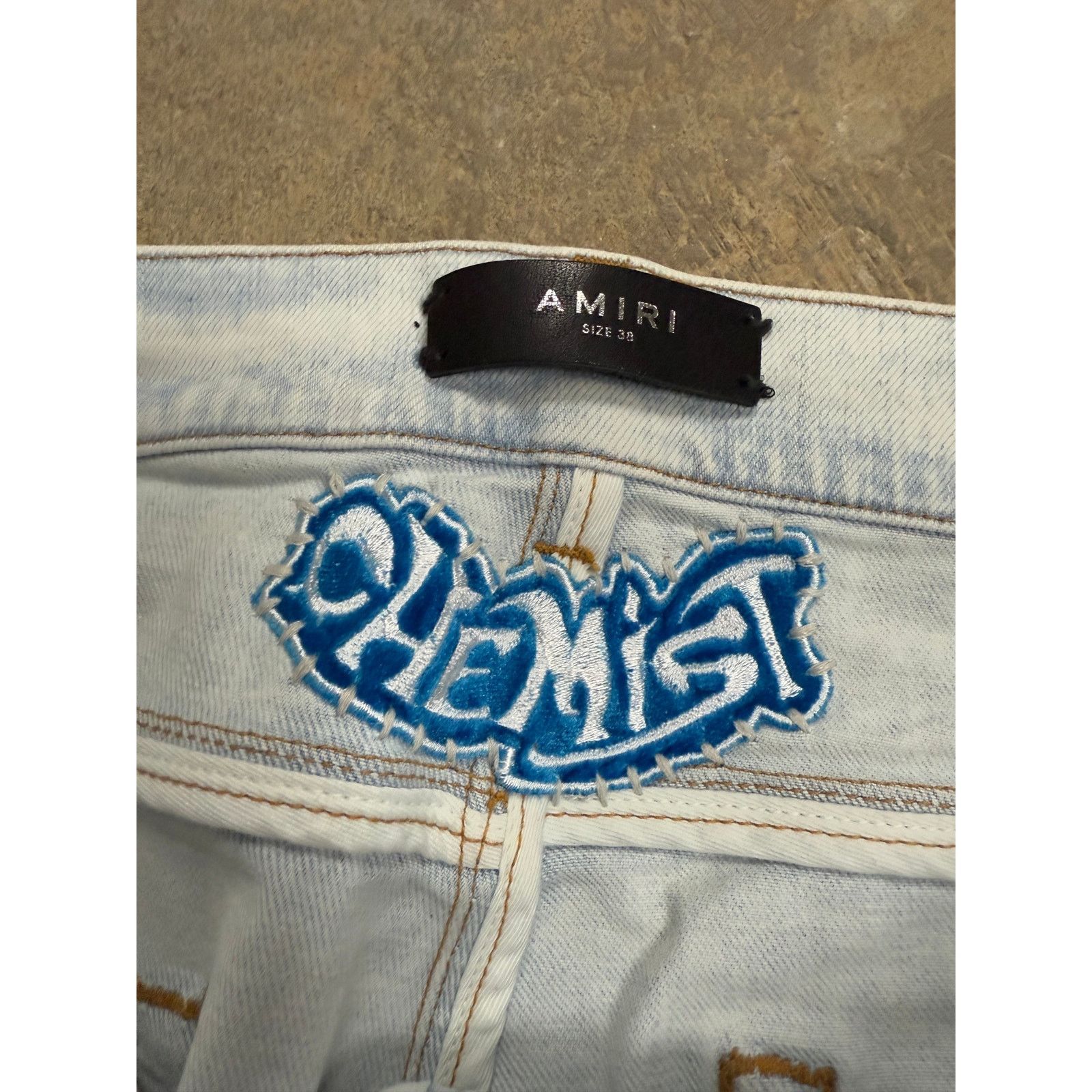 Amiri Amiri Chemist Jeans Light Wash White Stars Used 38 Size US 38 / EU 54 - 3 Thumbnail