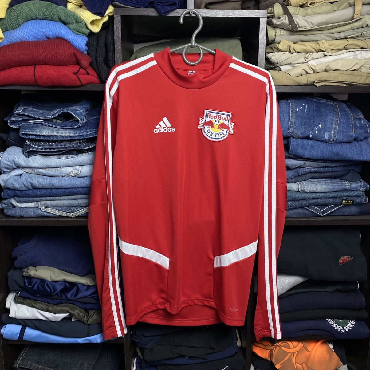 Adidas Mens Adidas Red Bull New York 2019 Soccer sweatshirt size XS Size US XS / EU 42 / 0 - 1 Thumbnail