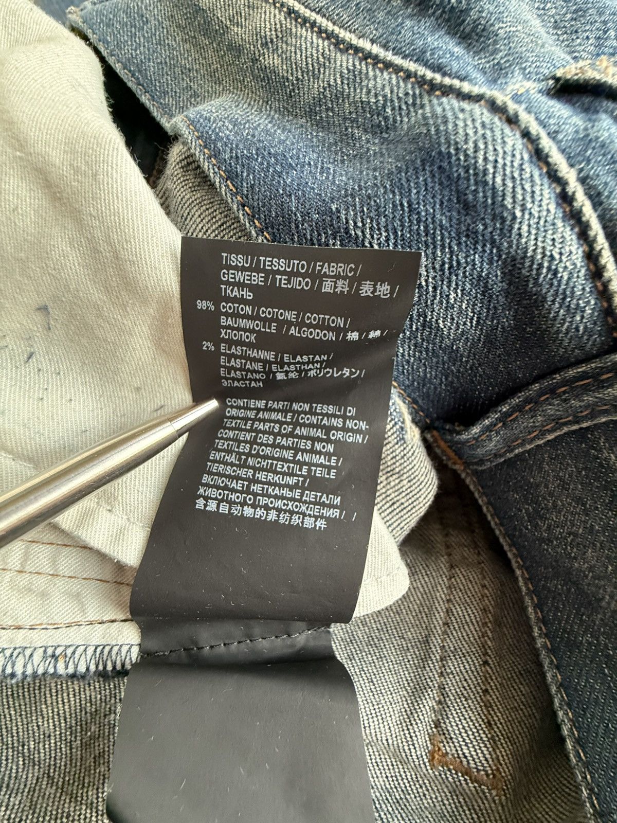 Saint Laurent Paris SS20 Saint Laurent raw hem crash denim Jeans d03 skinny slim Size US 30 / EU 46 - 25 Thumbnail