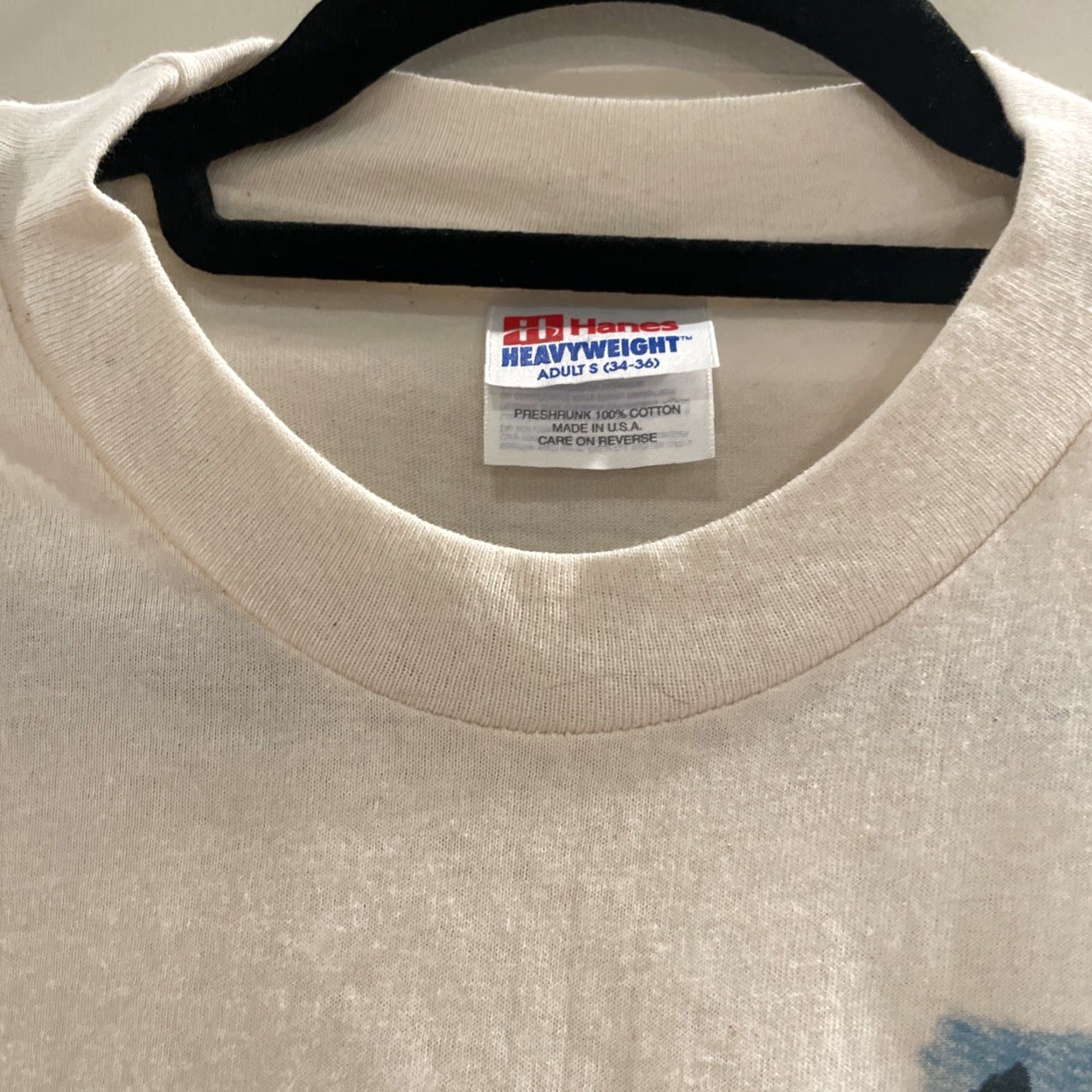 Hanes VINTAGE Hanes Beefy-T T-Shirt Double-Sided Fishes Of Hanauma Bay Hawaii Solid Crew Neck Small S Beige Men’s 90s Nature Animals Hawaii Retro Dept Men Size US S / EU 44-46 / 1 - 6 Thumbnail