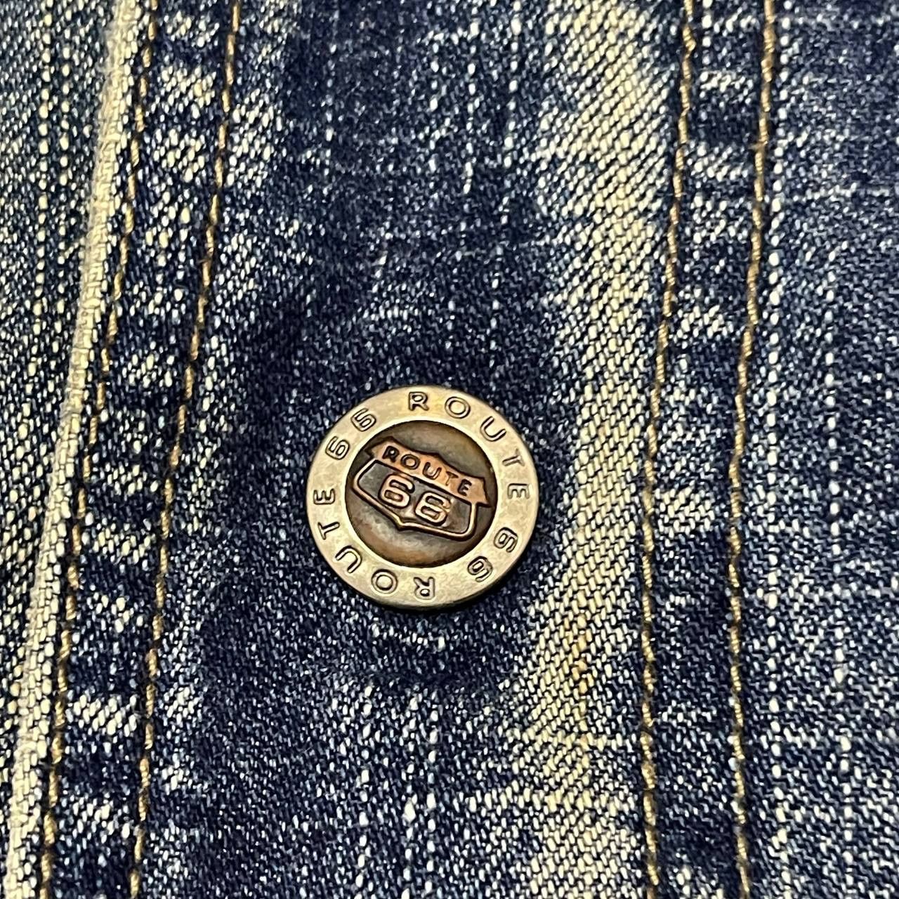 Route 66 Vintage 90's Route 66 Quilted Line Denim Bomber Jacket Size US M / EU 48-50 / 2 - 8 Thumbnail