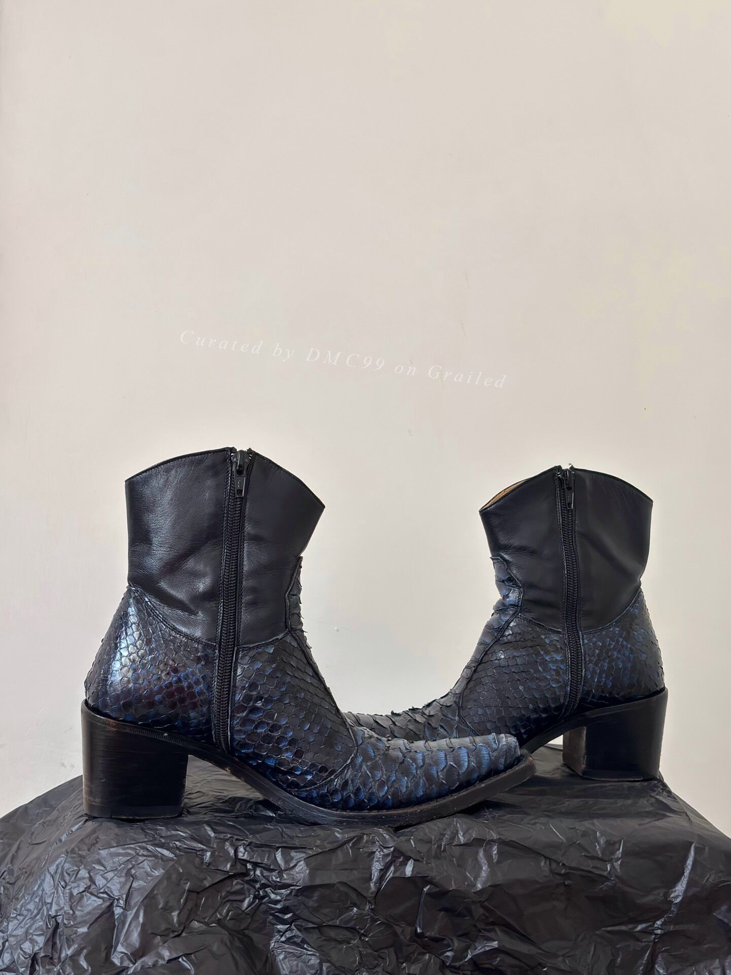 Gianni Barbato Gianni Barbato Blue Snake Western Boots Size US 6 / IT 36 - 1 Thumbnail