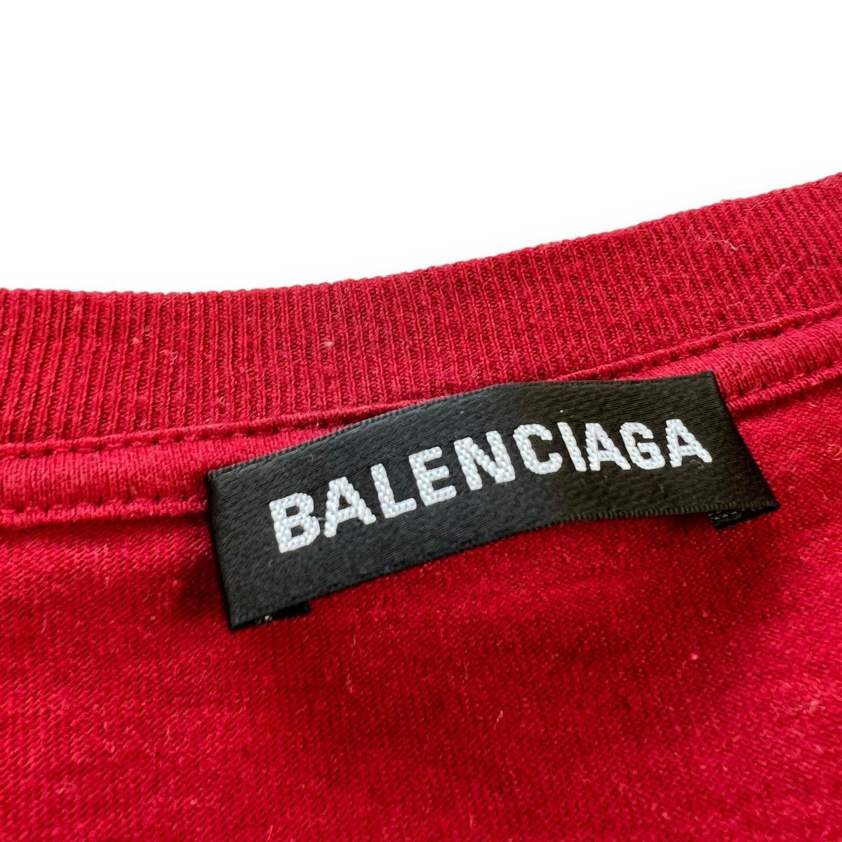 Balenciaga Balenciaga Mini Logo Red T Shirt Size US XL / EU 56 / 4 - 4 Thumbnail