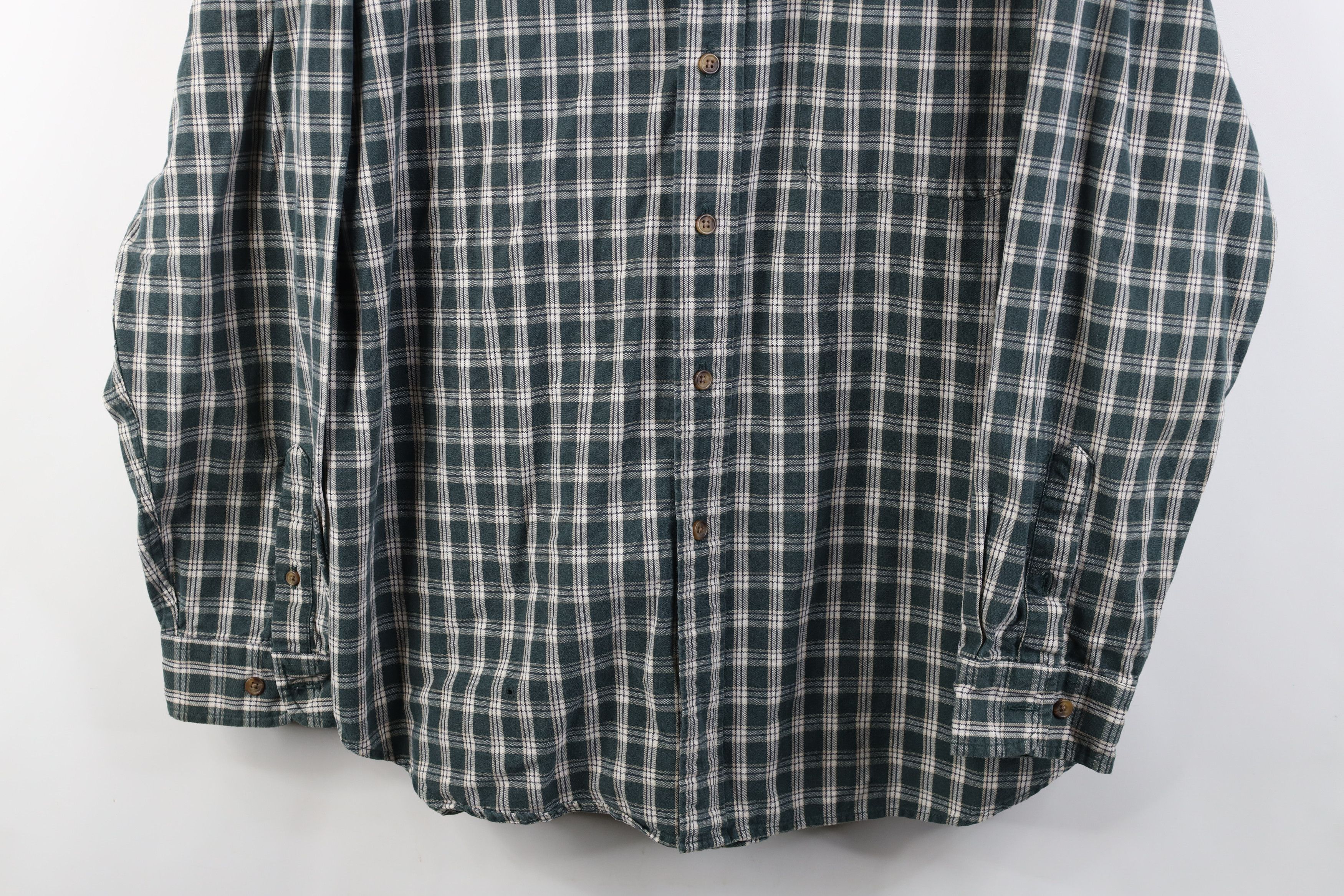 Eddie Bauer Vtg 90s Y2K Eddie Bauer Heavy Canvas Button Down Shirt Plaid Size US L / EU 52-54 / 3 - 3 Thumbnail