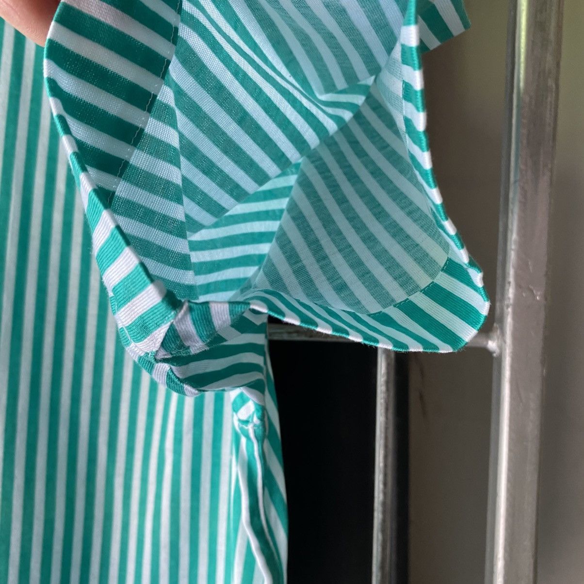 Dior Christian Dior Green & White Striped Polo Shirt Size M / US 6-8 / IT 42-44 - 10 Thumbnail