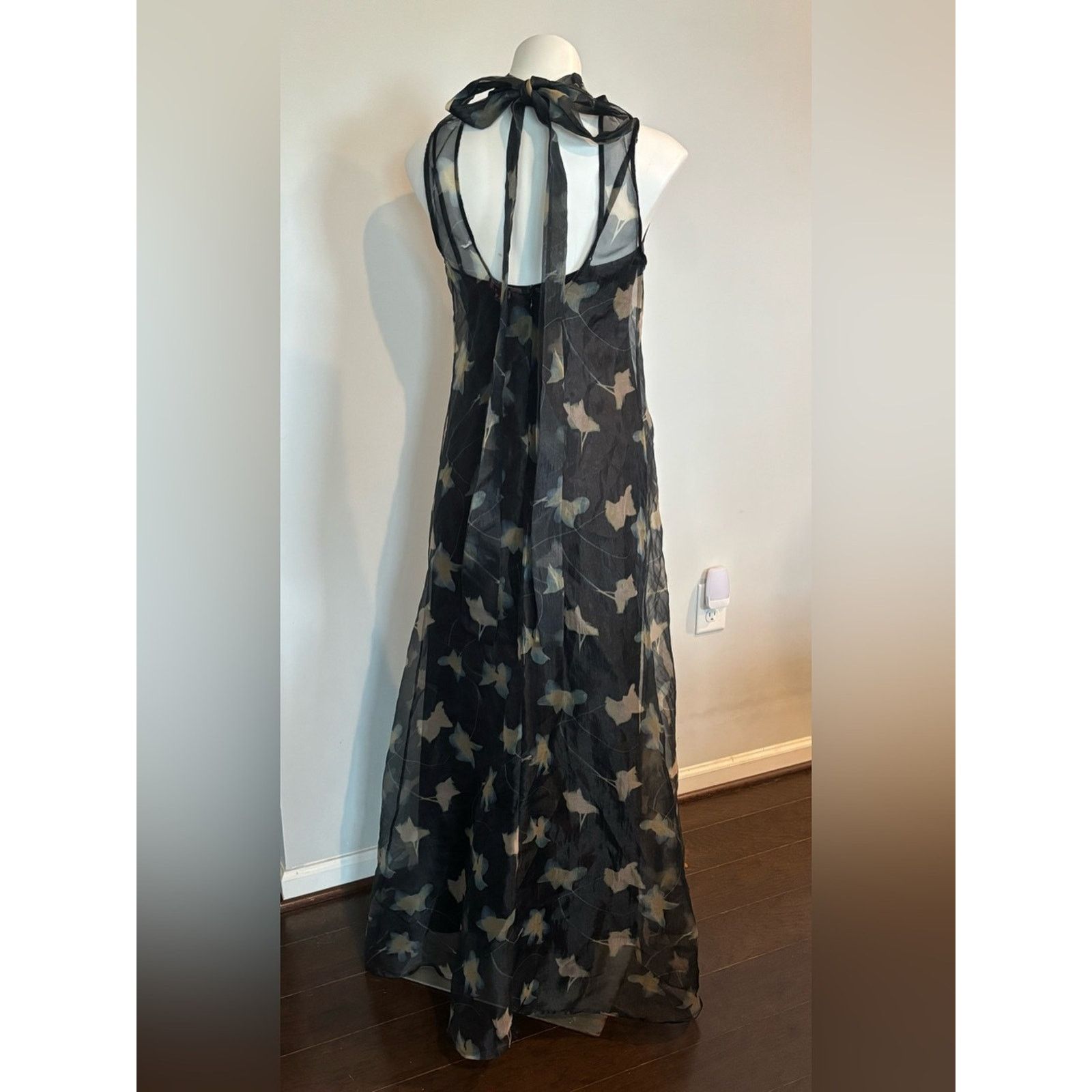 Staud STAUD Albee Black Sheer Maxi alette dress Mockneck small Size S / US 4 / IT 40 - 3 Thumbnail
