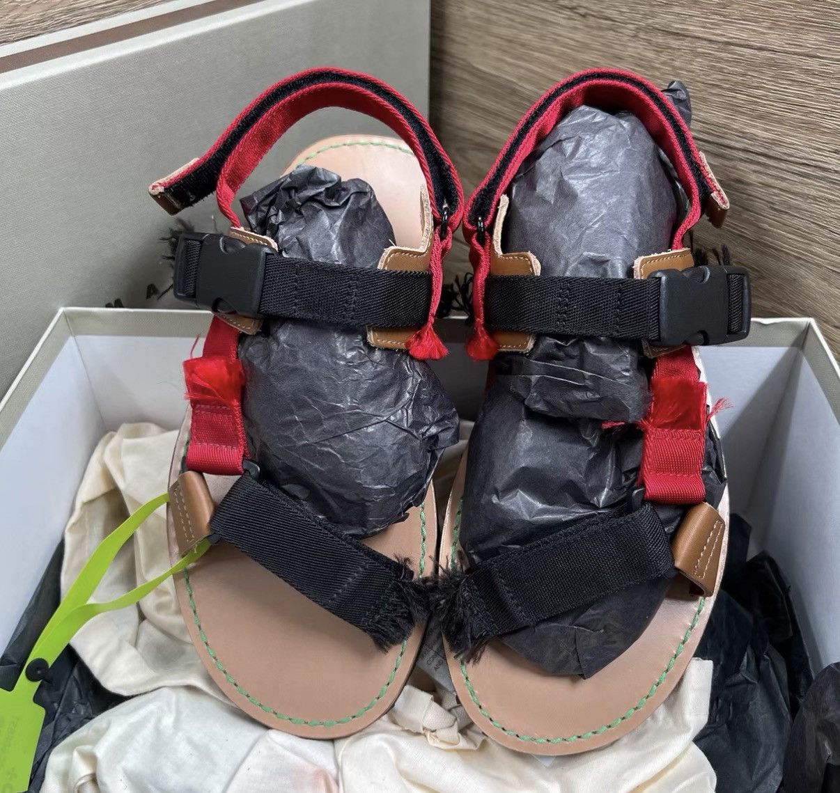 Marni Marni Black and Red Buckle Sandals J41 Size US 6.5 / EU 39-40 - 2 Thumbnail