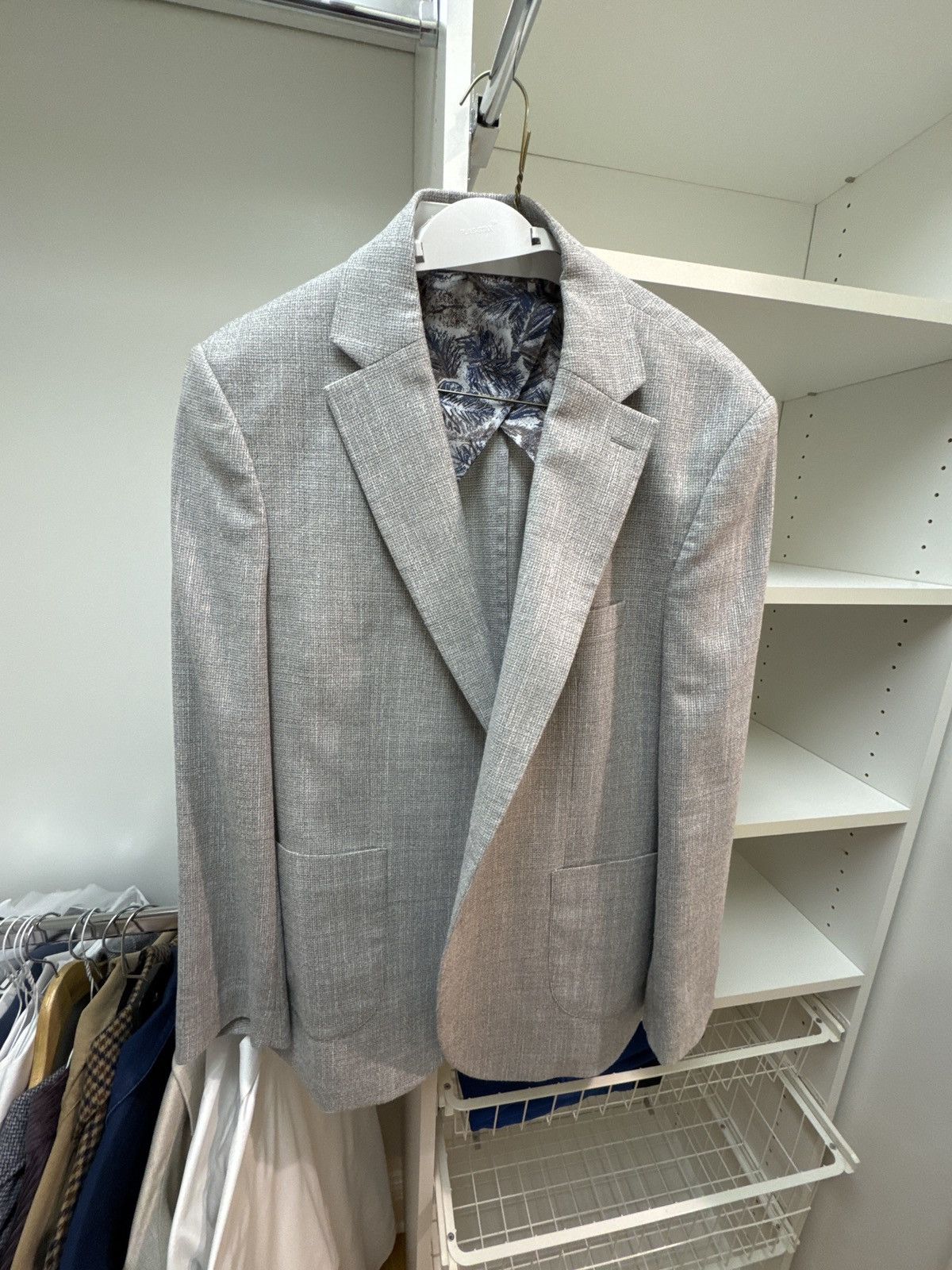 Other Grey Carducci Blazer Size 44R - 4 Thumbnail