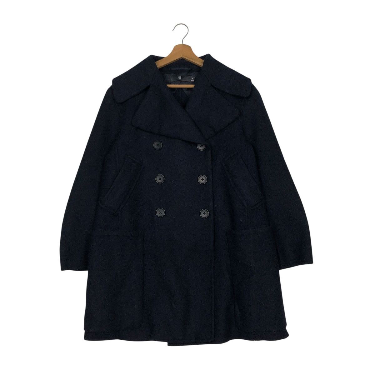 Jil Sander 🔥RICH BLACK WOOL LONG JACKET JILL SANDER J+ DOUBLE COLLAR Size US M / EU 48-50 / 2 - 3 Thumbnail