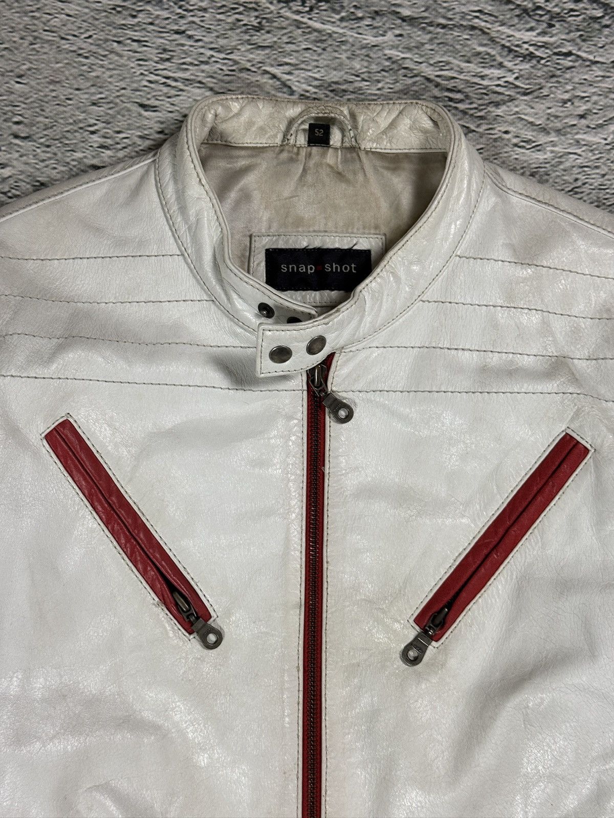Other Vintage leather jacket racing white black red Size US M / EU 48-50 / 2 - 3 Thumbnail