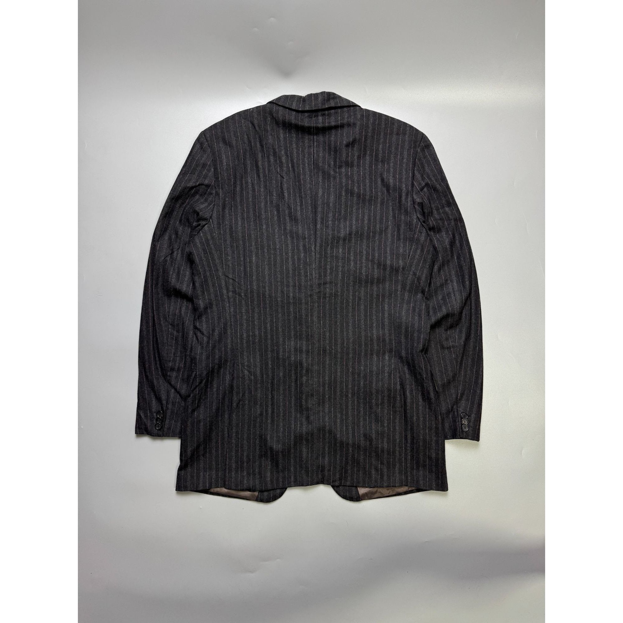 Hugo Boss Hugo Boss Striped Wool Blend 2 Button Blazer (Y1148) Size 44R - 8 Thumbnail