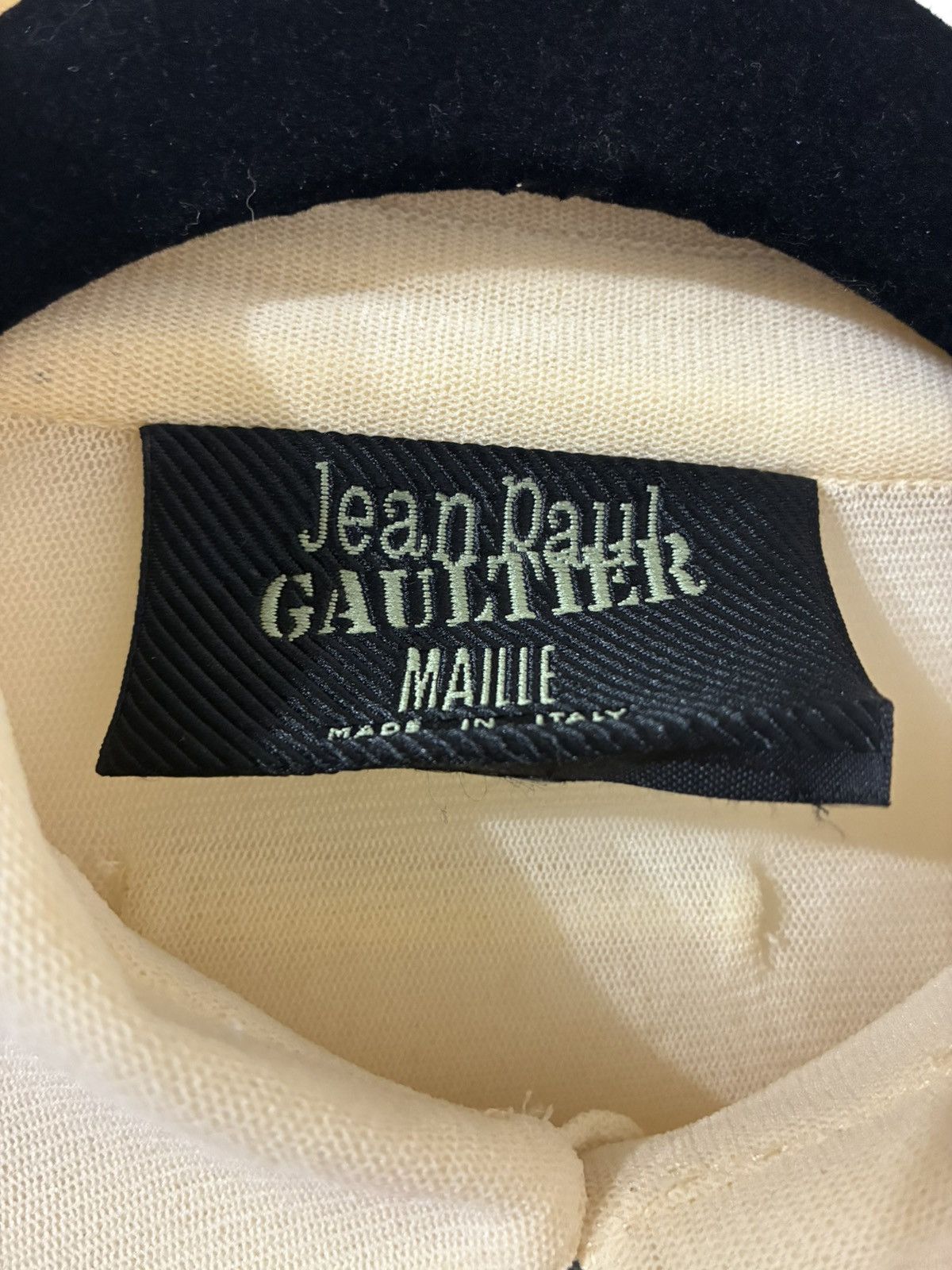 Jean Paul Gaultier Jean Paul Gaultier Cream and Black Embroidered Blouse Size US M / EU 48-50 / 2 - 4 Thumbnail