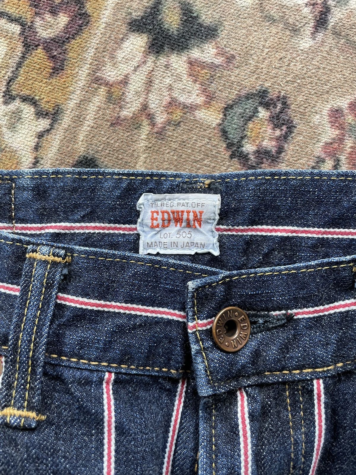 Edwin × Kapital × Vintage Vintage 90s Edwin Japan 16oz Denim Red Selvedge Size US 30 / EU 46 - 11 Thumbnail