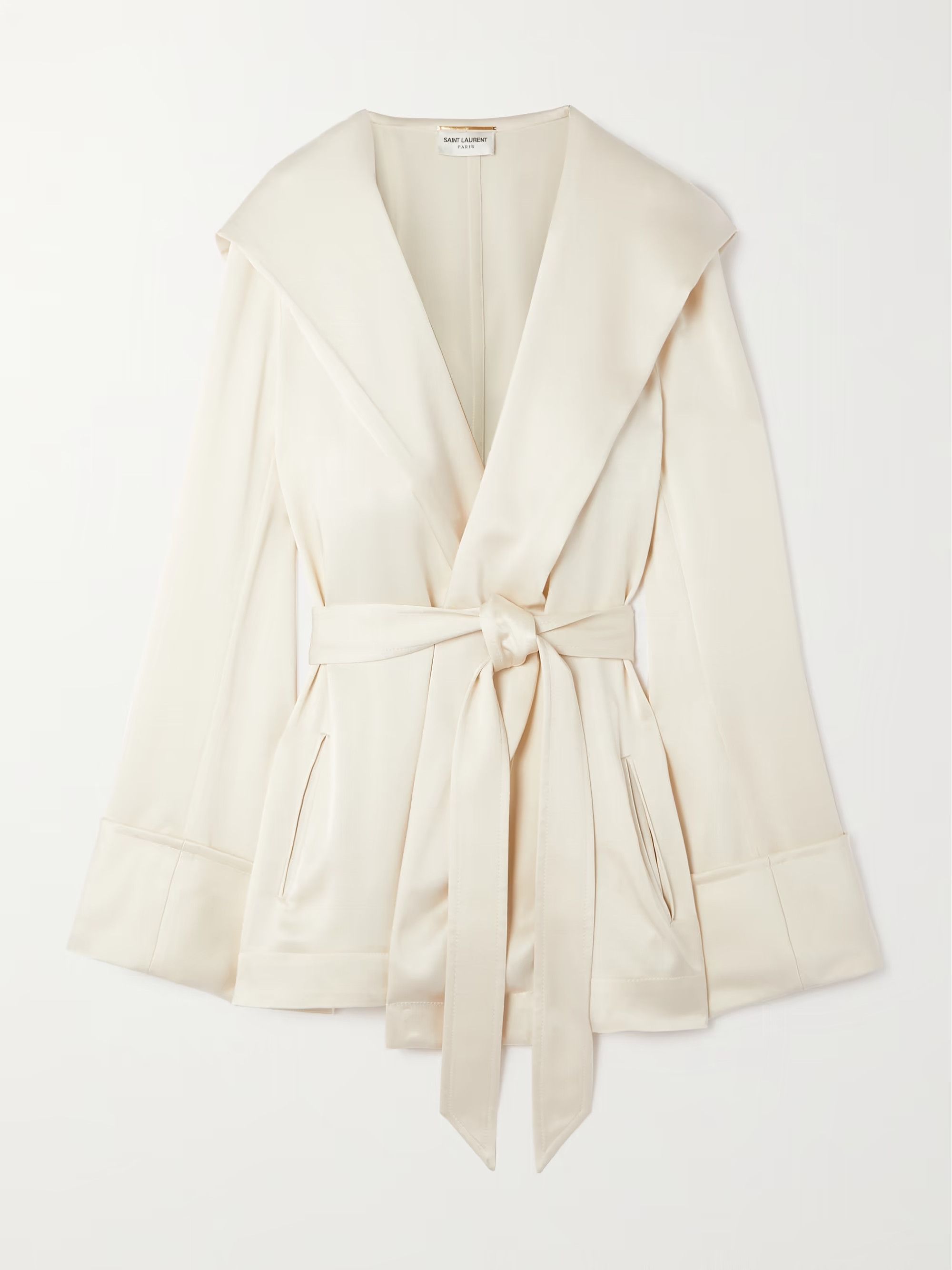 Saint Laurent Paris o1bcso1str1024 Belted Jacket in White Size US XL / EU 56 / 4 - 1 Preview