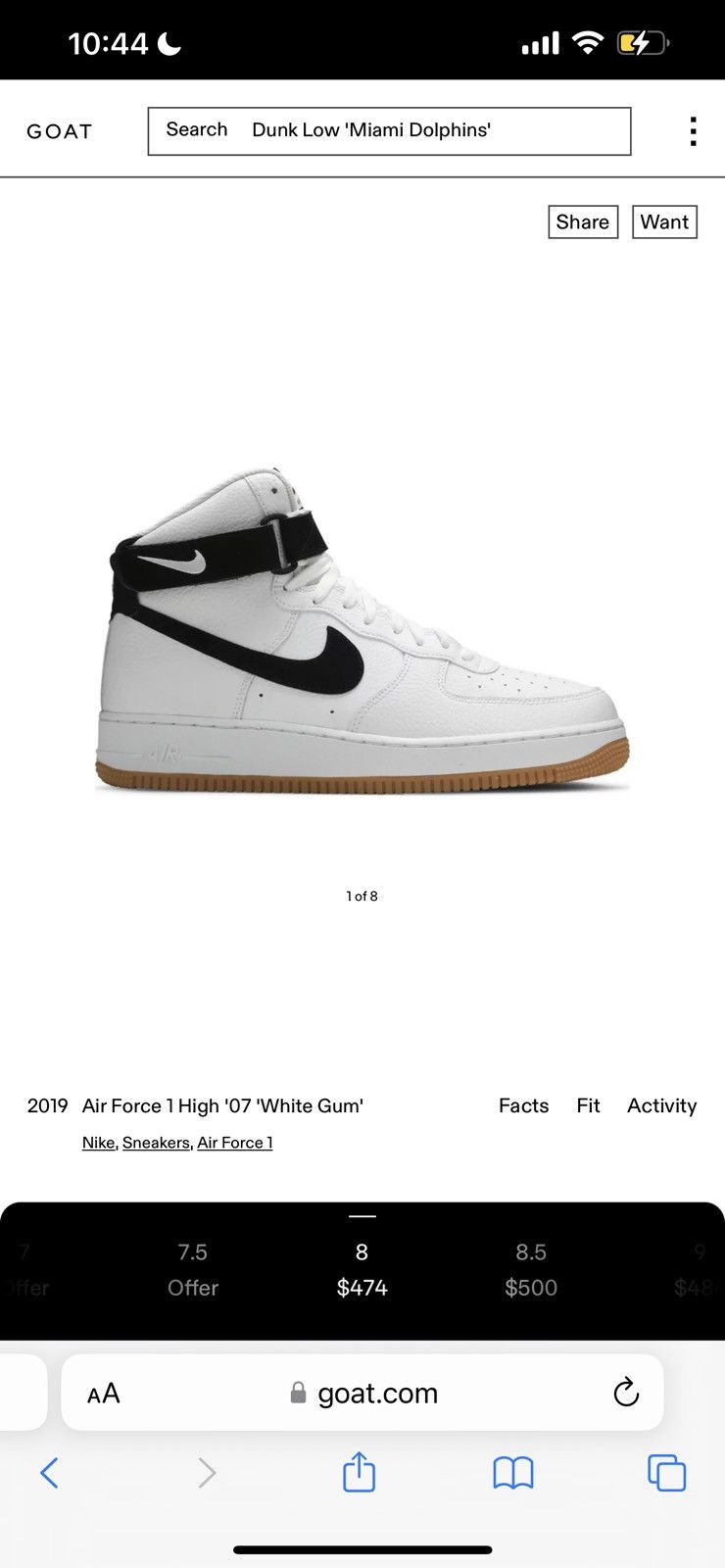 Nike Air Force 1 High ‘07 White Gum Size US 7.5 / EU 40-41 - 17 Thumbnail