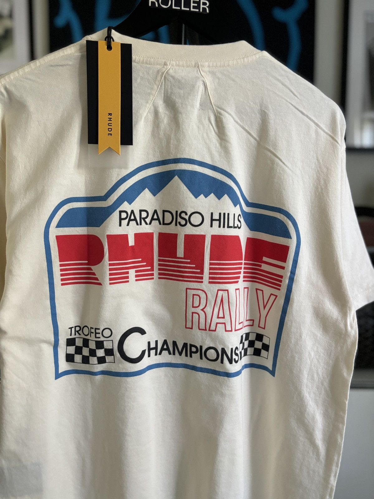 Rhude 🏁 RHUDE RACING PARADISO TEE Size US XL / EU 56 / 4 - 4 Thumbnail