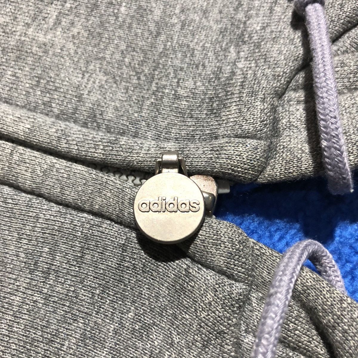 Adidas Vintage 80s Adidas Club Grey Zip Hoodie by Descente Size US L / EU 52-54 / 3 - 6 Thumbnail