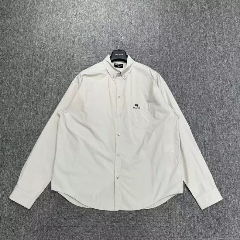 Balenciaga Balenciaga Double Hook Embroidered Shirt Size US M / EU 48-50 / 2 - 1 Thumbnail