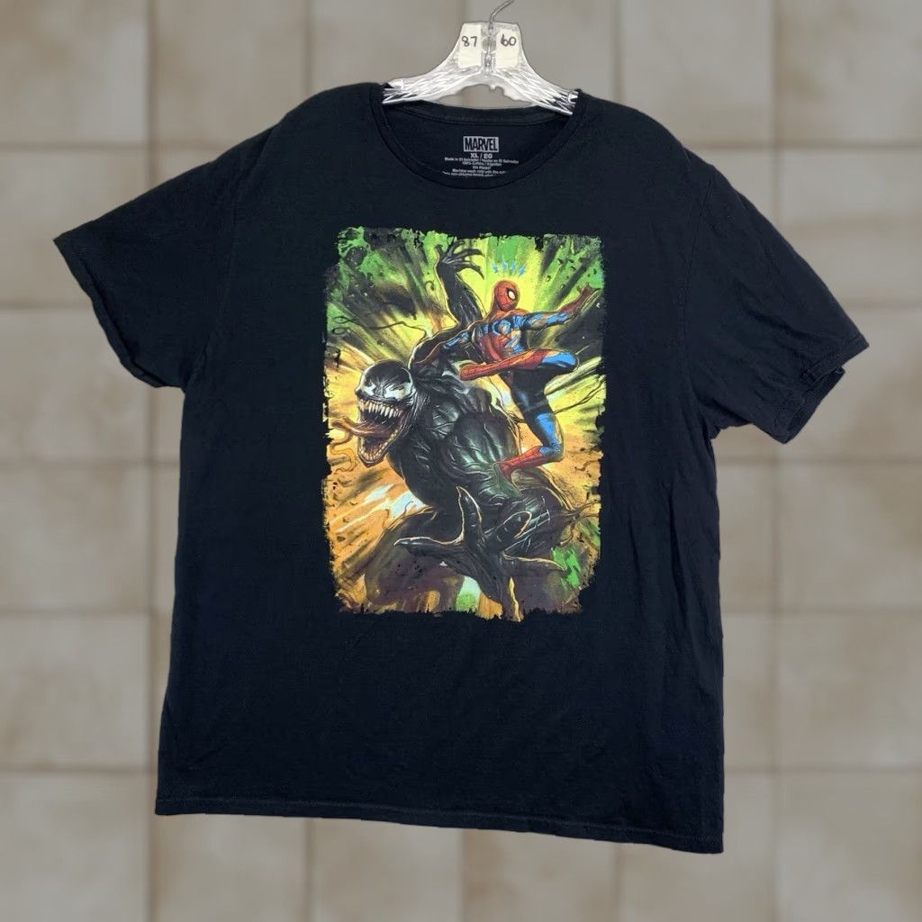 Vintage VINTAGE Marvel Mens T-Shirt XL Spider-Man Venom Graphic Short Sleeve Black Cotton Comics 2020s Size US XL / EU 56 / 4 - 1 Thumbnail