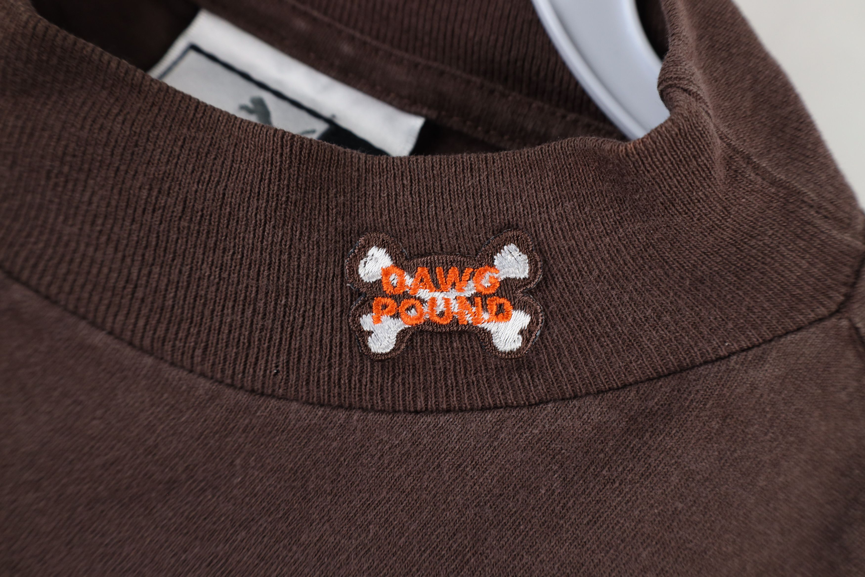 Puma × Vintage Vintage 90s Puma Cleveland Dawg Pound Mock Neck T-Shirt Size US L / EU 52-54 / 3 - 5 Thumbnail