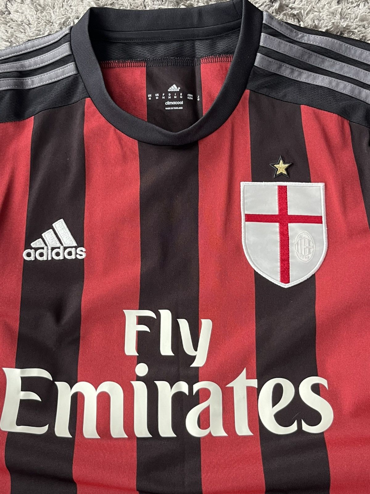 Adidas Vintage Tee Adidas Soccer Football MILAN Streetwear Size US M / EU 48-50 / 2 - 3 Thumbnail