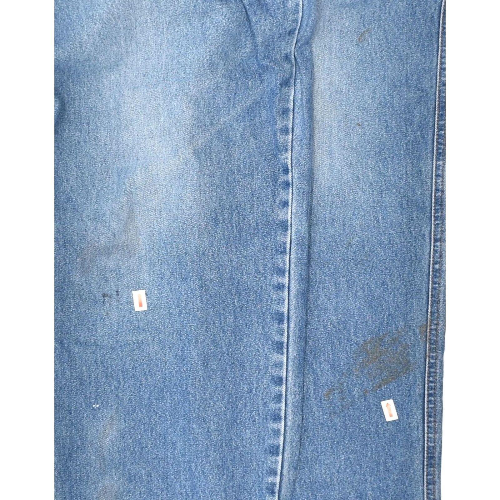 Trussardi TRUSSARDI Womens Tapered Jeans Blue Cotton W32 L29 Designer Workwear Casual Slim Fit Pockets Zip Logo Denim Size 24" / US 00 / IT 34 - 3 Thumbnail