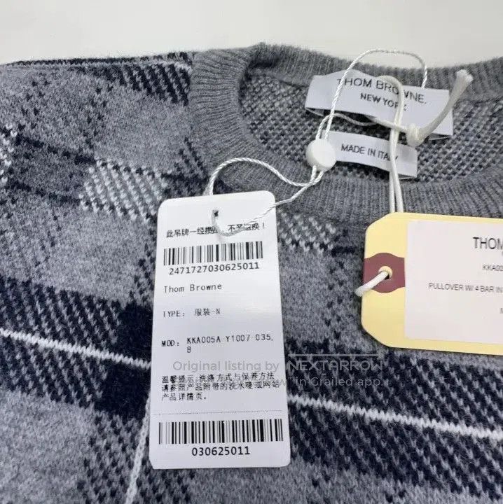 Thom Browne Thom Browne Checked Sweater for Kids. Size US M / EU 48-50 / 2 - 6 Thumbnail