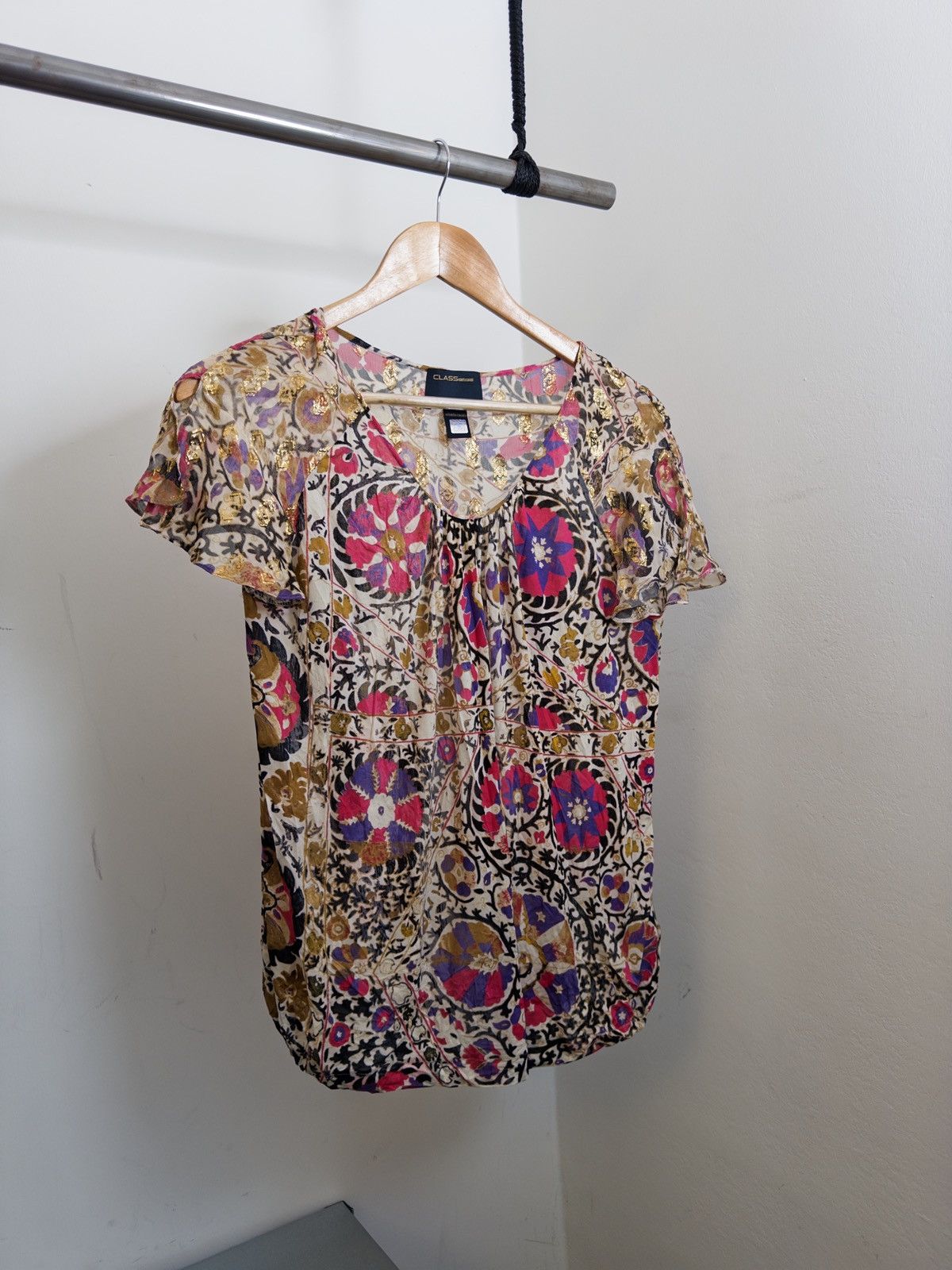 Roberto Cavalli Class Roberto Cavalli Top (Made in Italy, Late 2000s) Size L / US 10 / IT 46 - 1 Thumbnail