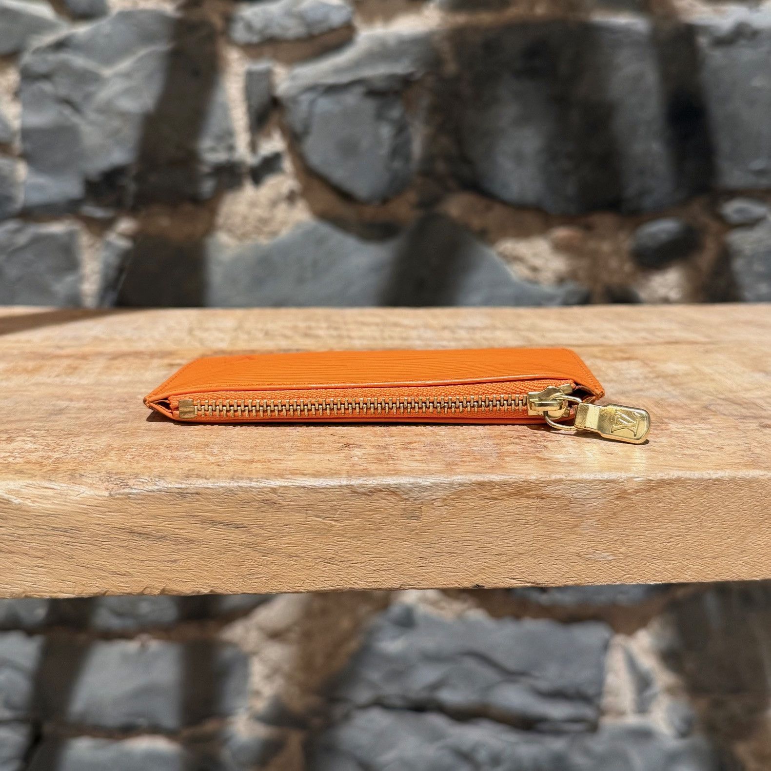 Louis Vuitton Louis Vuitton Vintage 2003 Orange Epi Leather Zip Key Pouch Size ONE SIZE - 7 Thumbnail