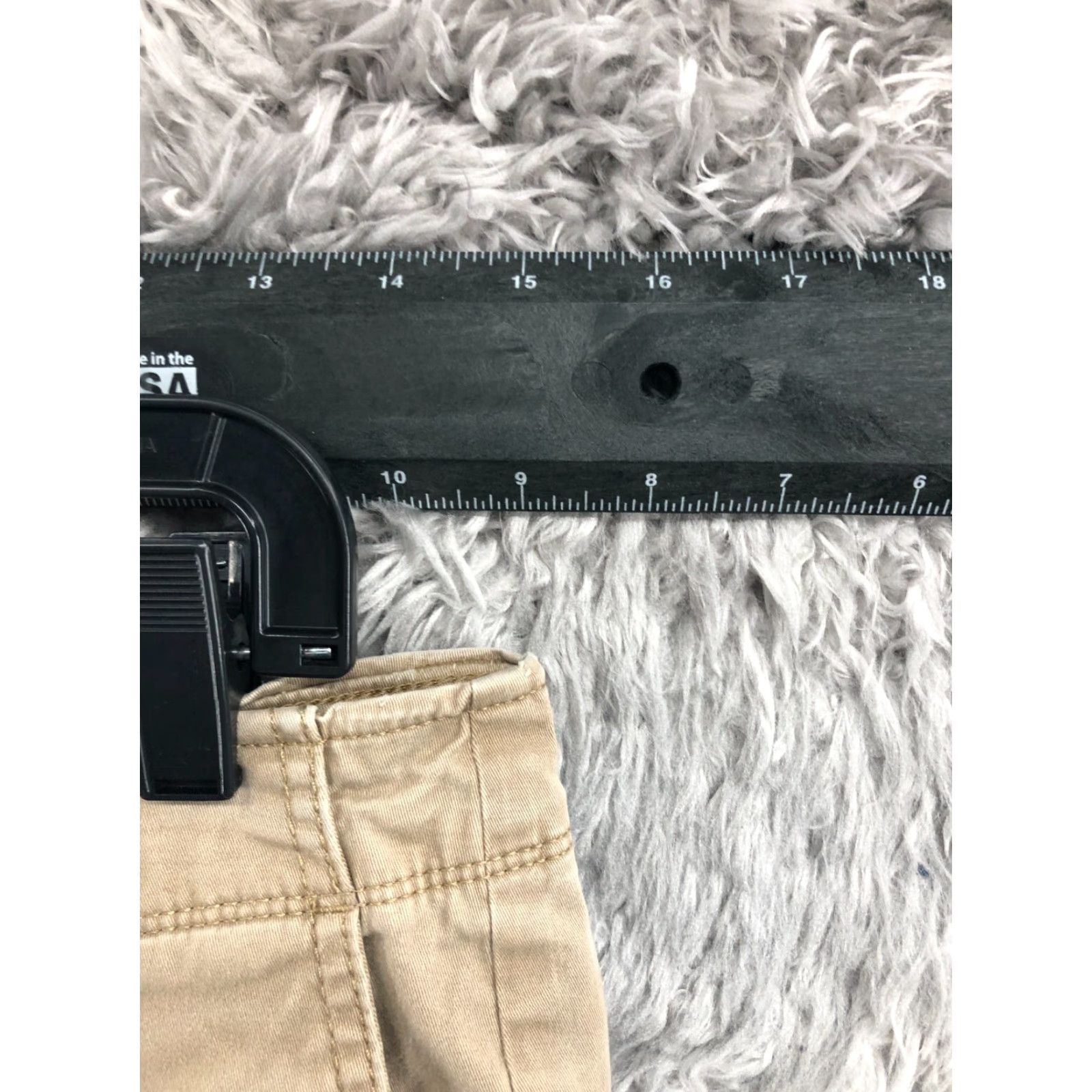 Lee Lee L231 Chino Pants Mens 30x32 Beige Slim Tapered 5-Pocket Flat Front Nylon Cotton Blend Logo Size US 30 / EU 46 - 2 Thumbnail