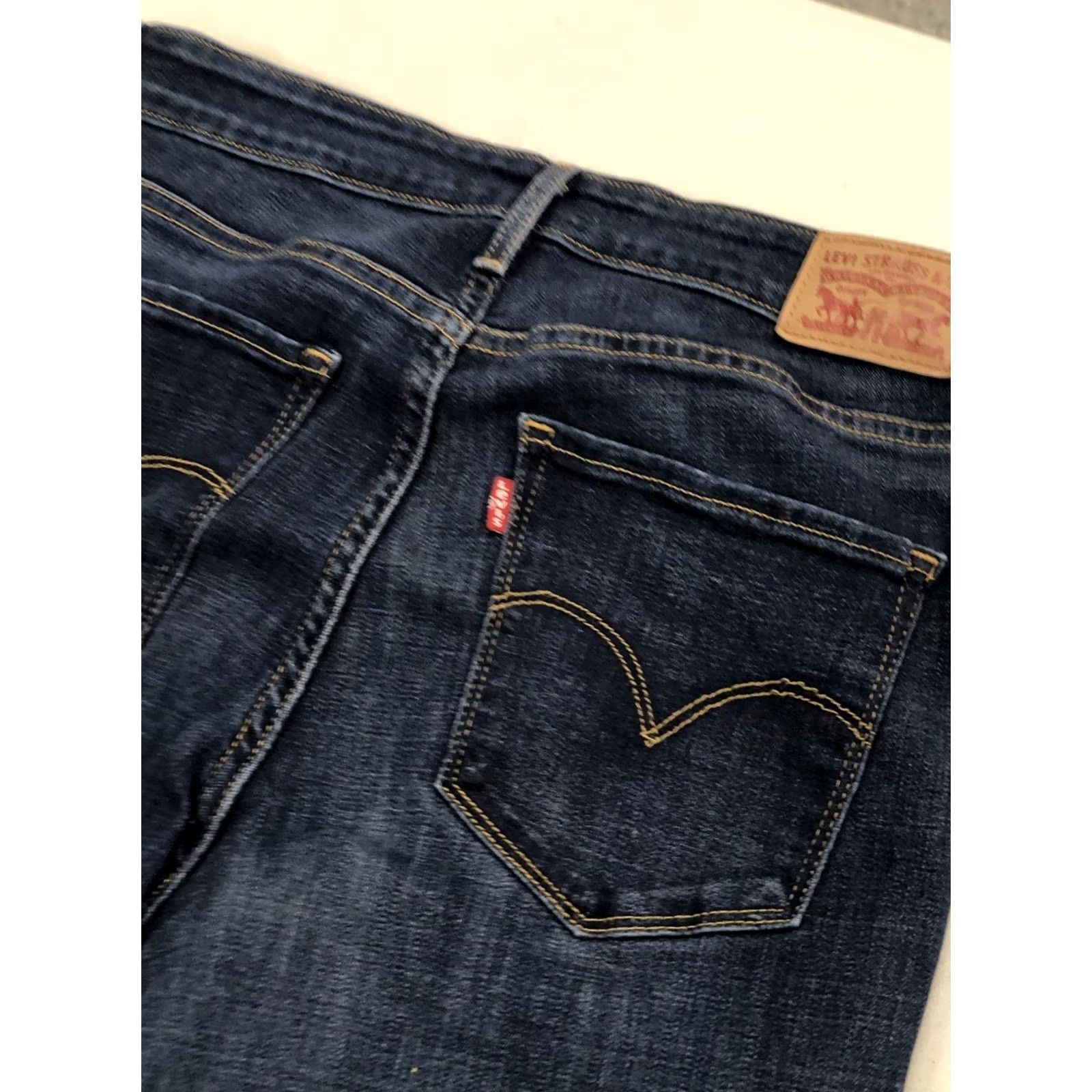 Levi's Levi's 721 High Rise Skinny Jeans Womens 33 Blue Stretch Denim Slim Fit 30x31 Size 33 Color Blue Size 24" / US 00 / IT 34 - 2 Thumbnail