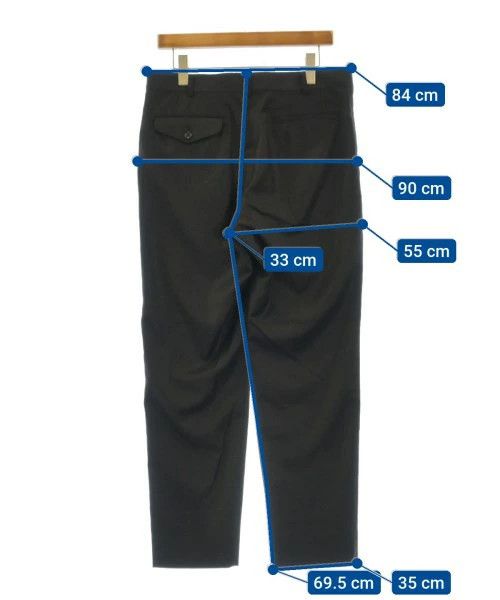 Comme des Garcons Homme Deux Casual Pants Wool Polyester Slacks Plain Zipper Black Size US 33 - 3 Thumbnail