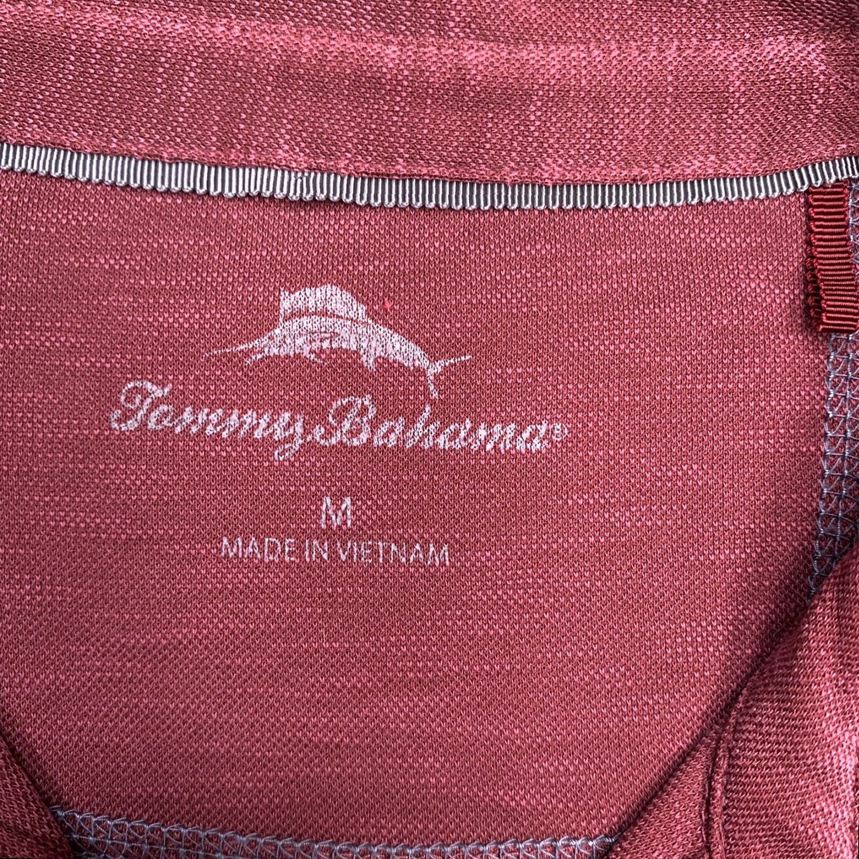 Tommy Bahama Tommy Bahama Polo Shirt Adult M Burgundy Embroidered Marlin Logo Mens Size US M / EU 48-50 / 2 - 4 Thumbnail
