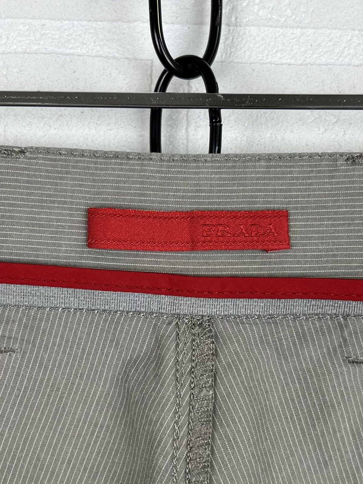 Prada PRADA MILANO Pants Red Tab Beige Classic Cotton Lightweight Size US 32 / EU 48 - 13 Thumbnail