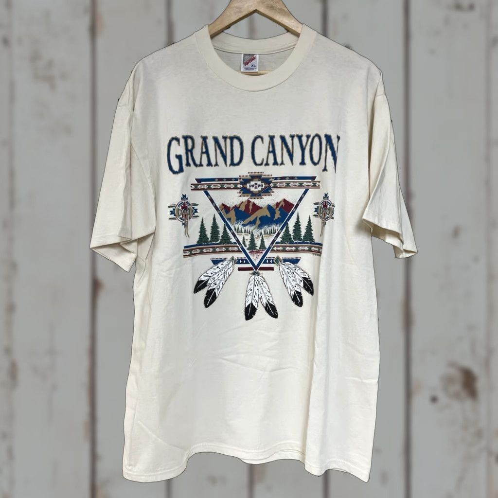 Jerzees VINTAGE Grand Canyon Graphic T-Shirt Cream XL JERZEES Men 90s Shirt USA Made Size US XL / EU 56 / 4 - 1 Thumbnail