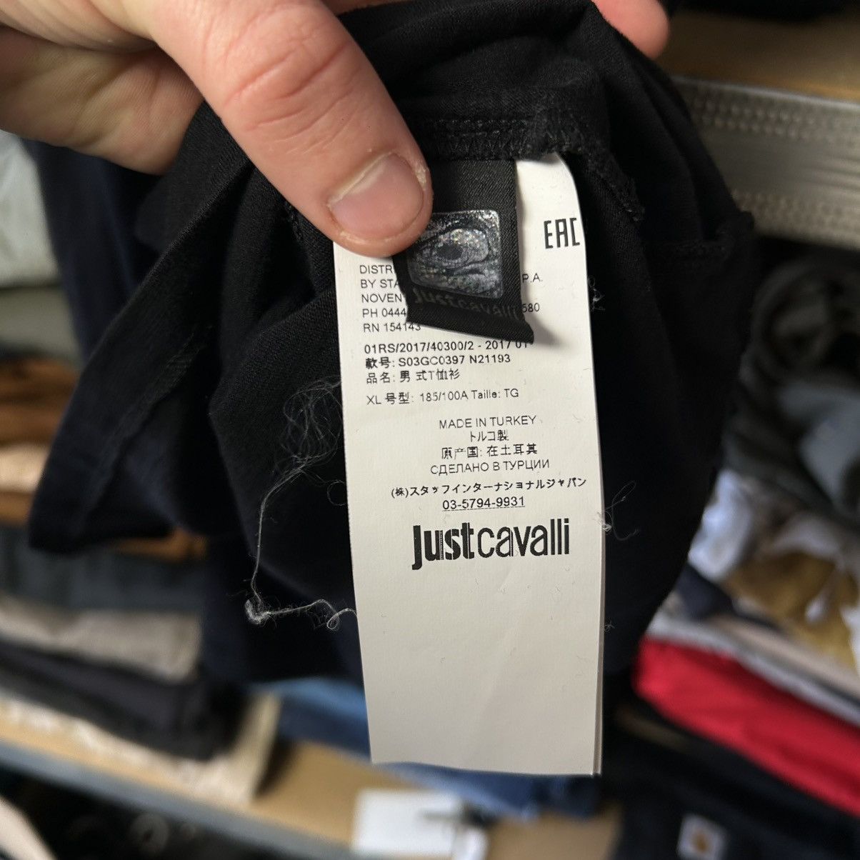 Just Cavalli Designer Just Cavalli Big Logo Luxury Y2k streetwear tee Size US XL / EU 56 / 4 - 7 Thumbnail