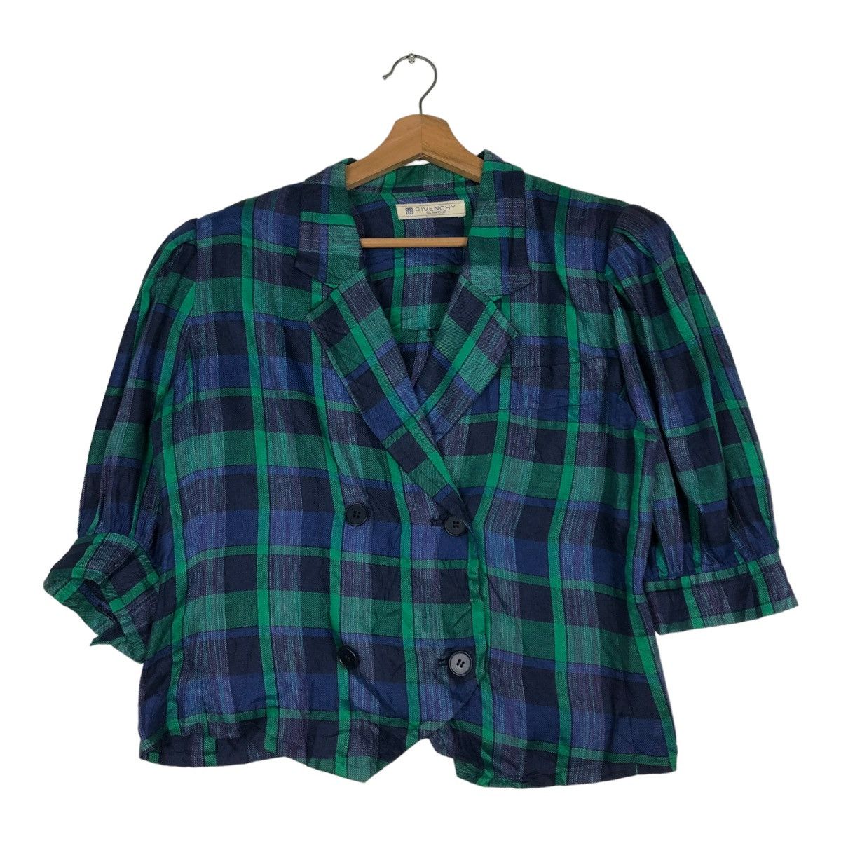 Givenchy 🔥VINTAGE CROPPED BUTTON JACKET GIVENCHY GLAMOUR TARTAN Size M / US 6-8 / IT 42-44 - 1 Thumbnail