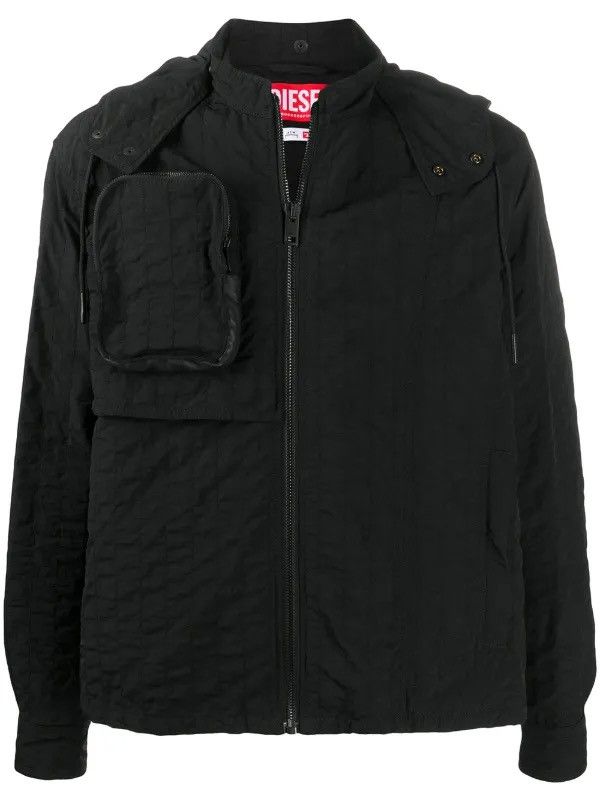 A-COLD-WALL* × Diesel NEW Archive RARE Diesel X ACW Black Quilted Hooded Jacket L Size US L / EU 52-54 / 3 - 1 Thumbnail