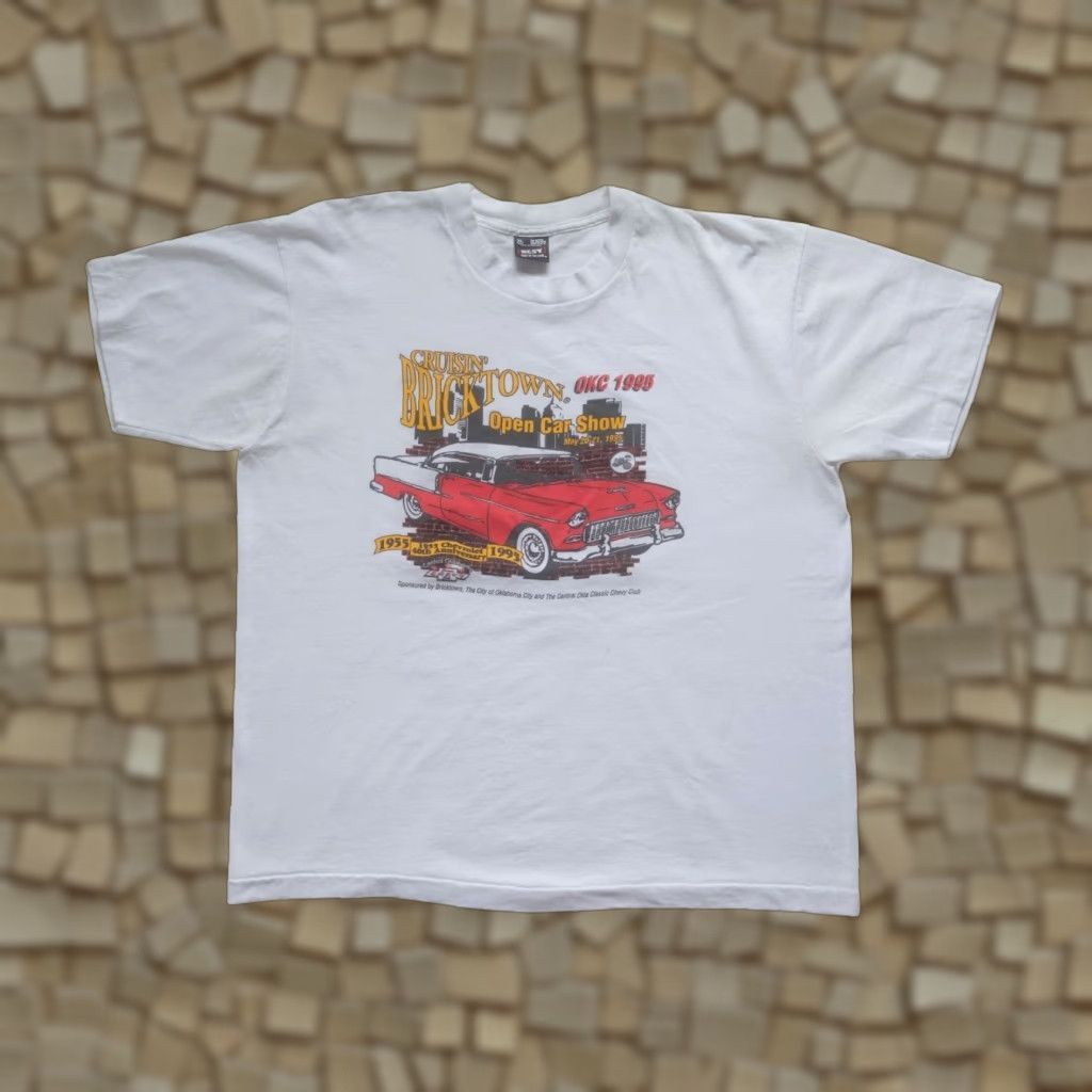 Fruit Of The Loom VINTAGE Fruit of the Loom 90s Chevrolet Chevy Corvette USA Made Bricktown Graphic T Shirt XL Size US XL / EU 56 / 4 - 1 Thumbnail