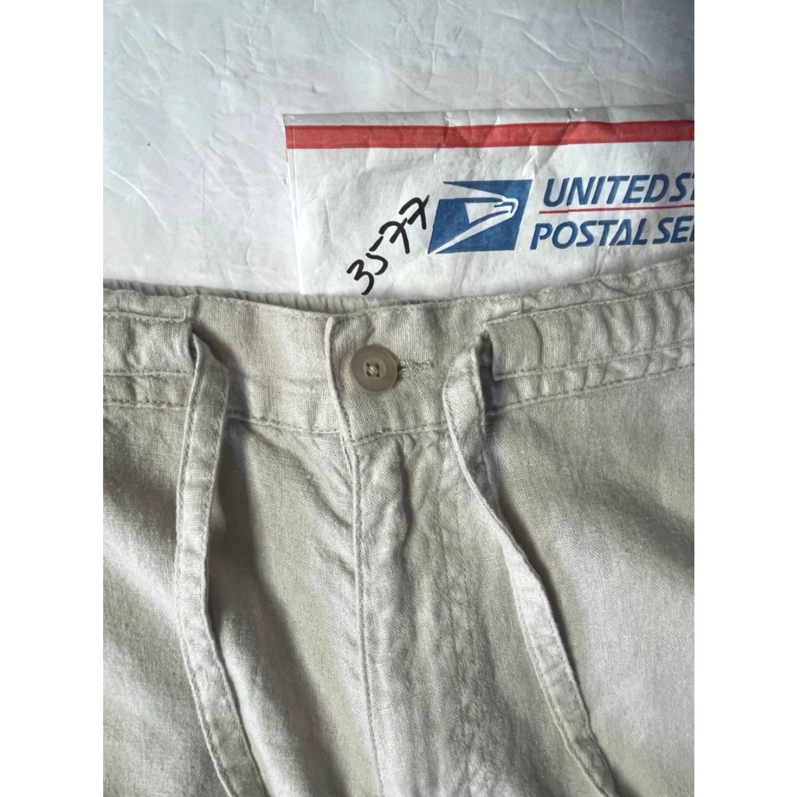 Vintage Havanera Pants Men's Beige Linen Blend Drawstring Travel Casual Size Medium Size US 31 - 8 Thumbnail
