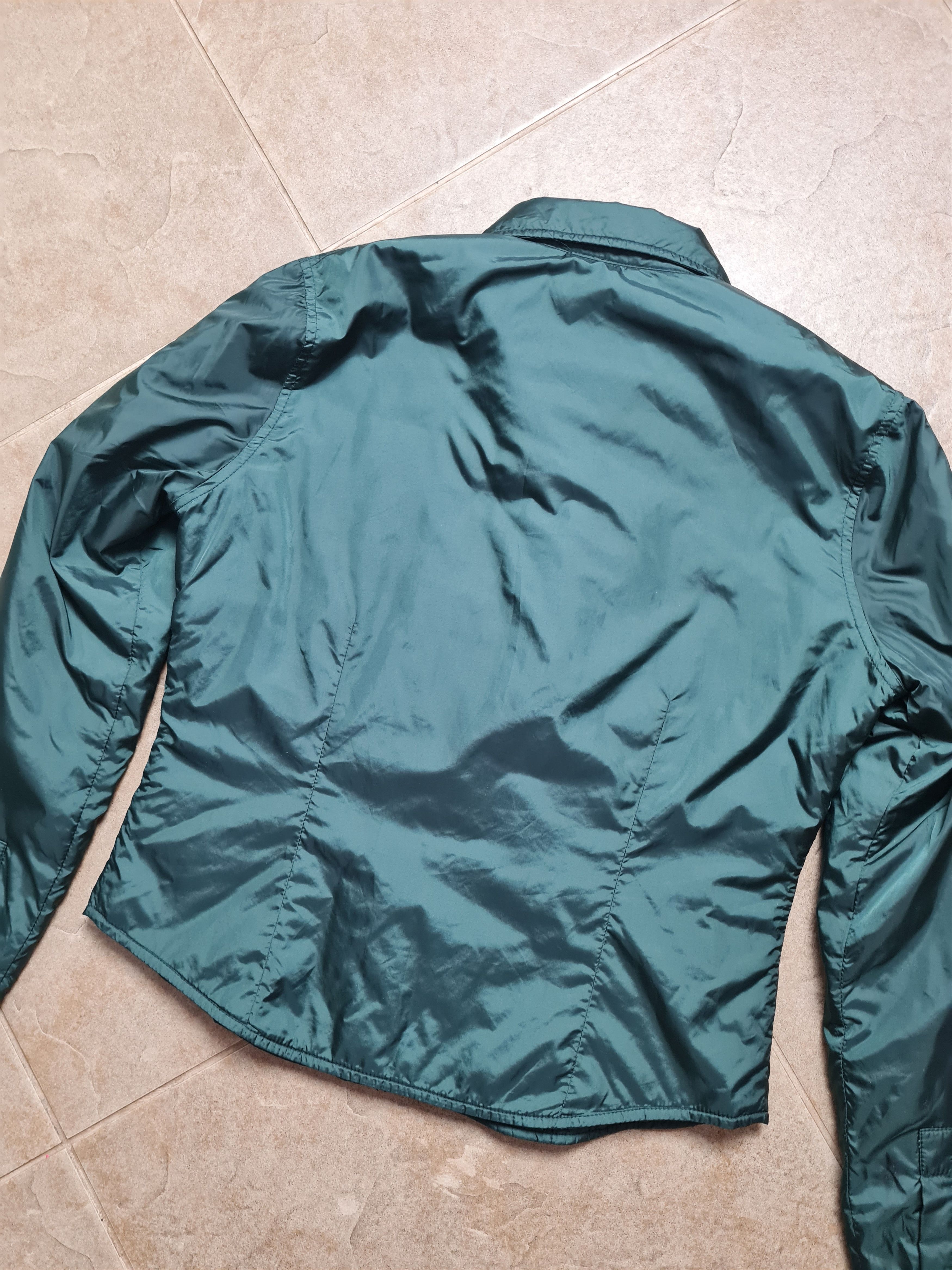 Aspesi ASPESI Women's Dark Green Nylon Jacket Full Zip Windbreaker Size L / US 10 / IT 46 - 21 Thumbnail
