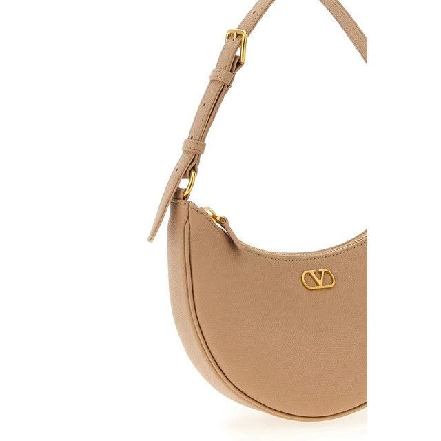 Valentino VALENTINO GARAVANI Mini Beige Grainy Leather Hobo Bag New Size ONE SIZE - 3 Thumbnail