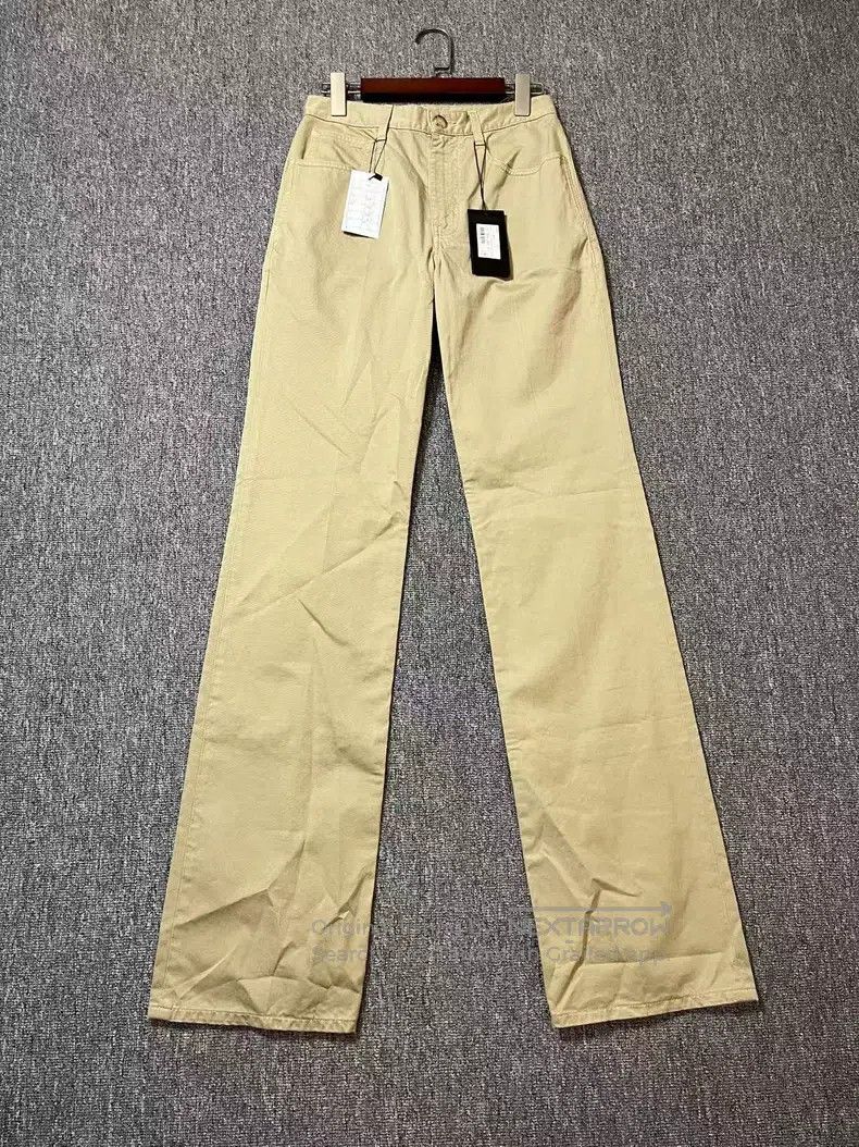 Saint Laurent Paris Saint Laurent Paris Khaki Denim Straight-Leg Pants Size 28" / US 6 / IT 42 - 1 Thumbnail