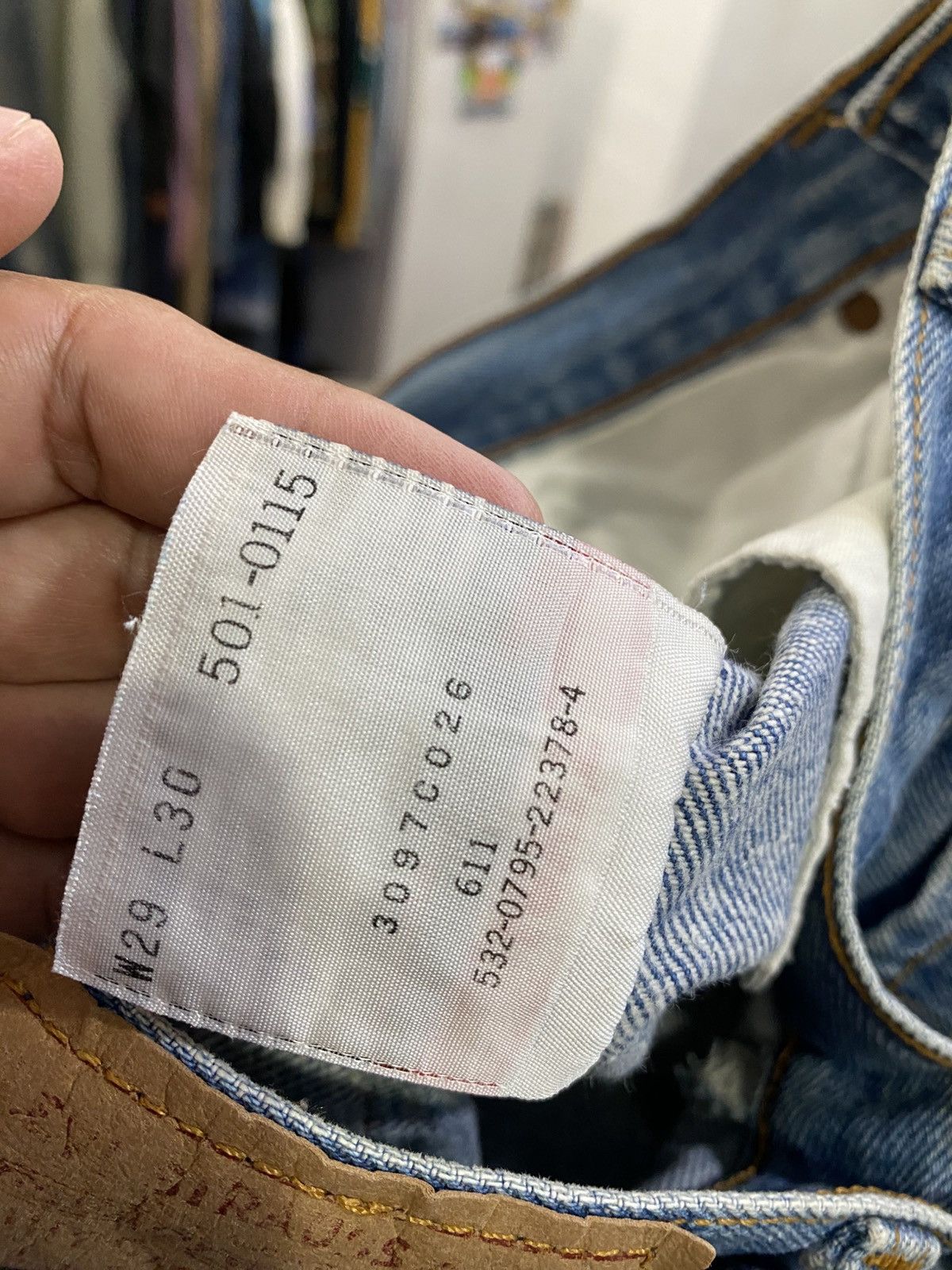 Levi's × Levi's Vintage Clothing × Vintage W29x30.5 vintage levi's 90s 501 made in USA Size US 29 - 8 Thumbnail